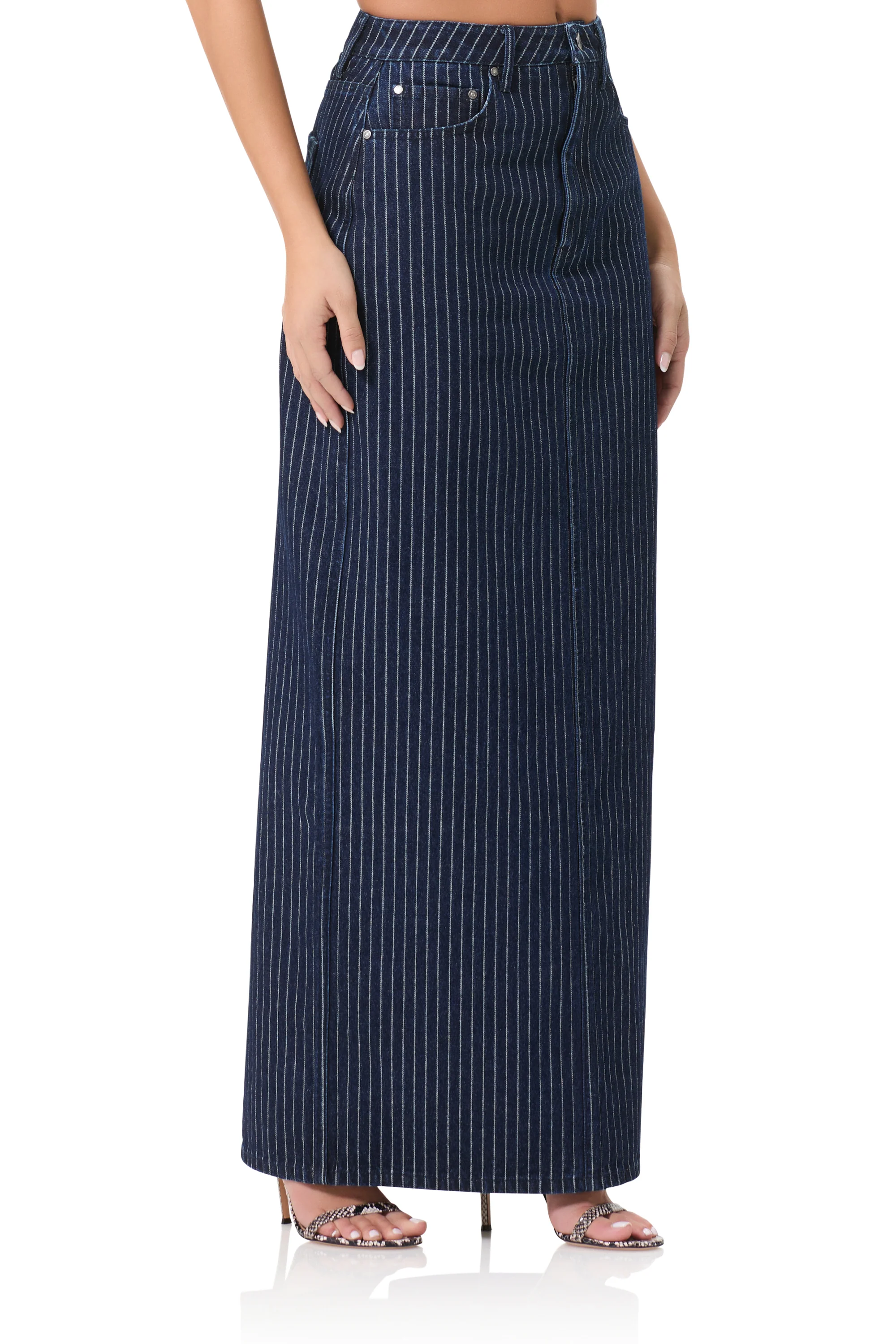 Amiri Maxi Skirt - Dark Wash - Image 3
