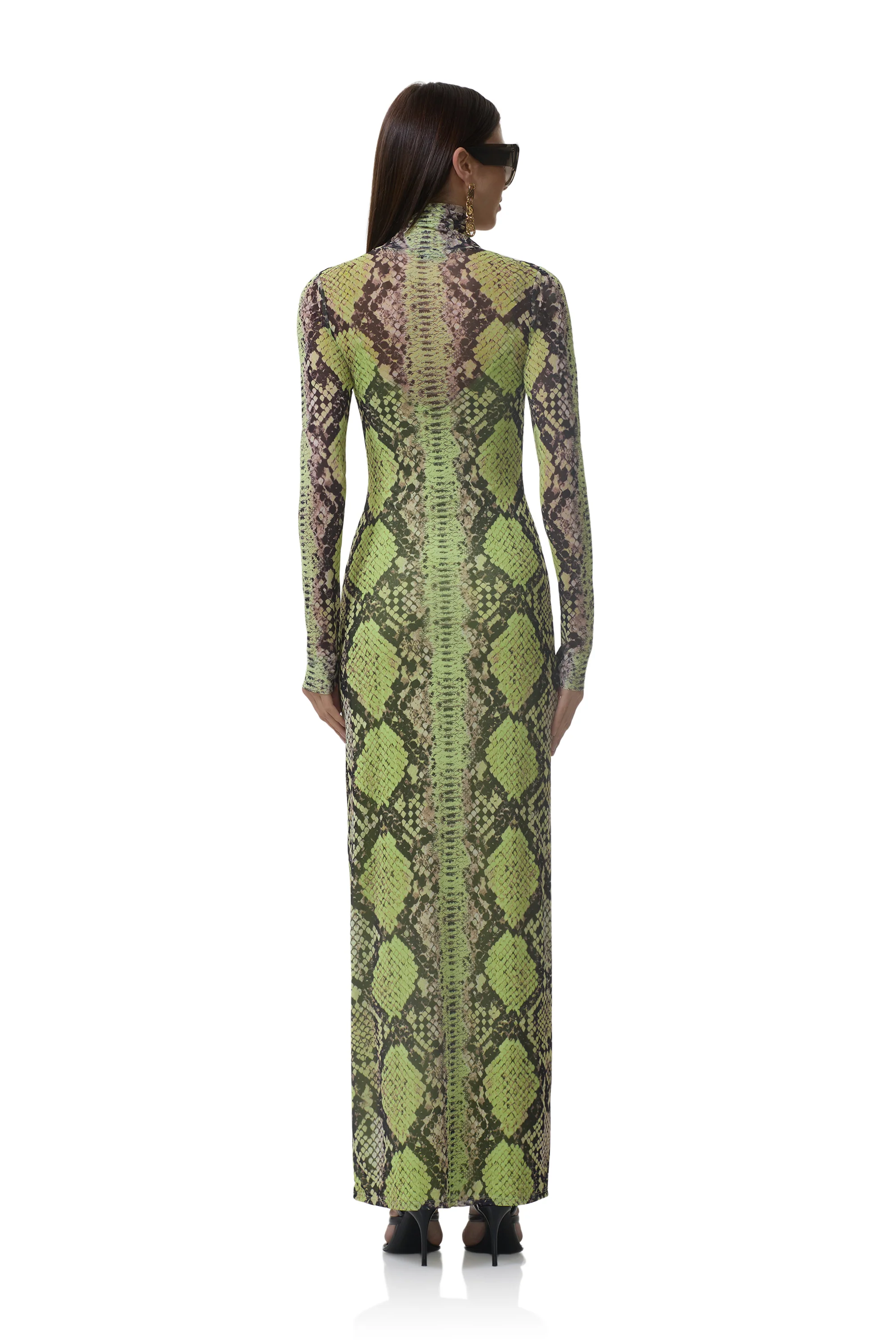 Billie Dress - Lime Snake - Image 7