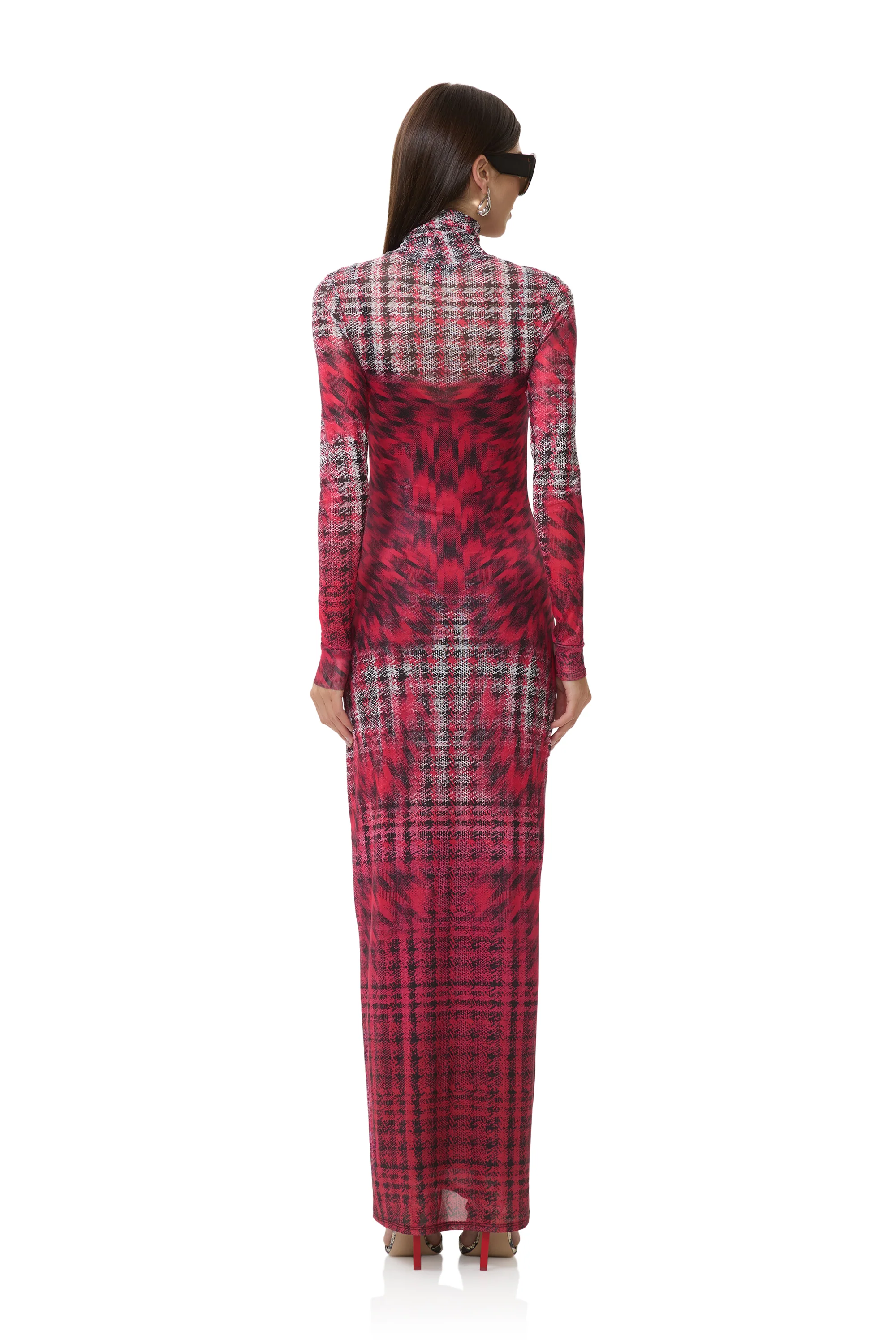 Billie Dress - Ruby Houndstooth - Image 7