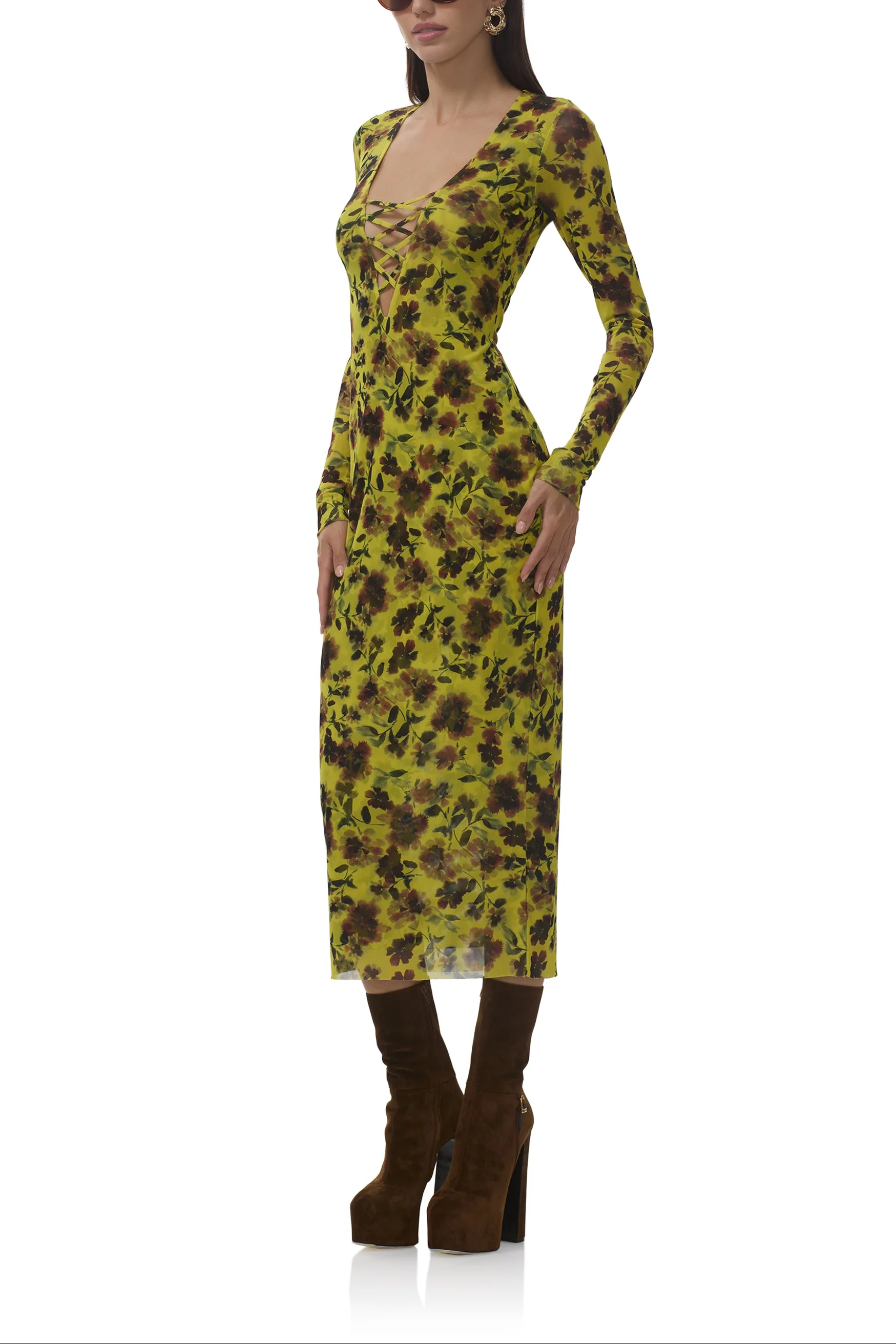Cambria Dress - Citron Haze Floral - Image 5