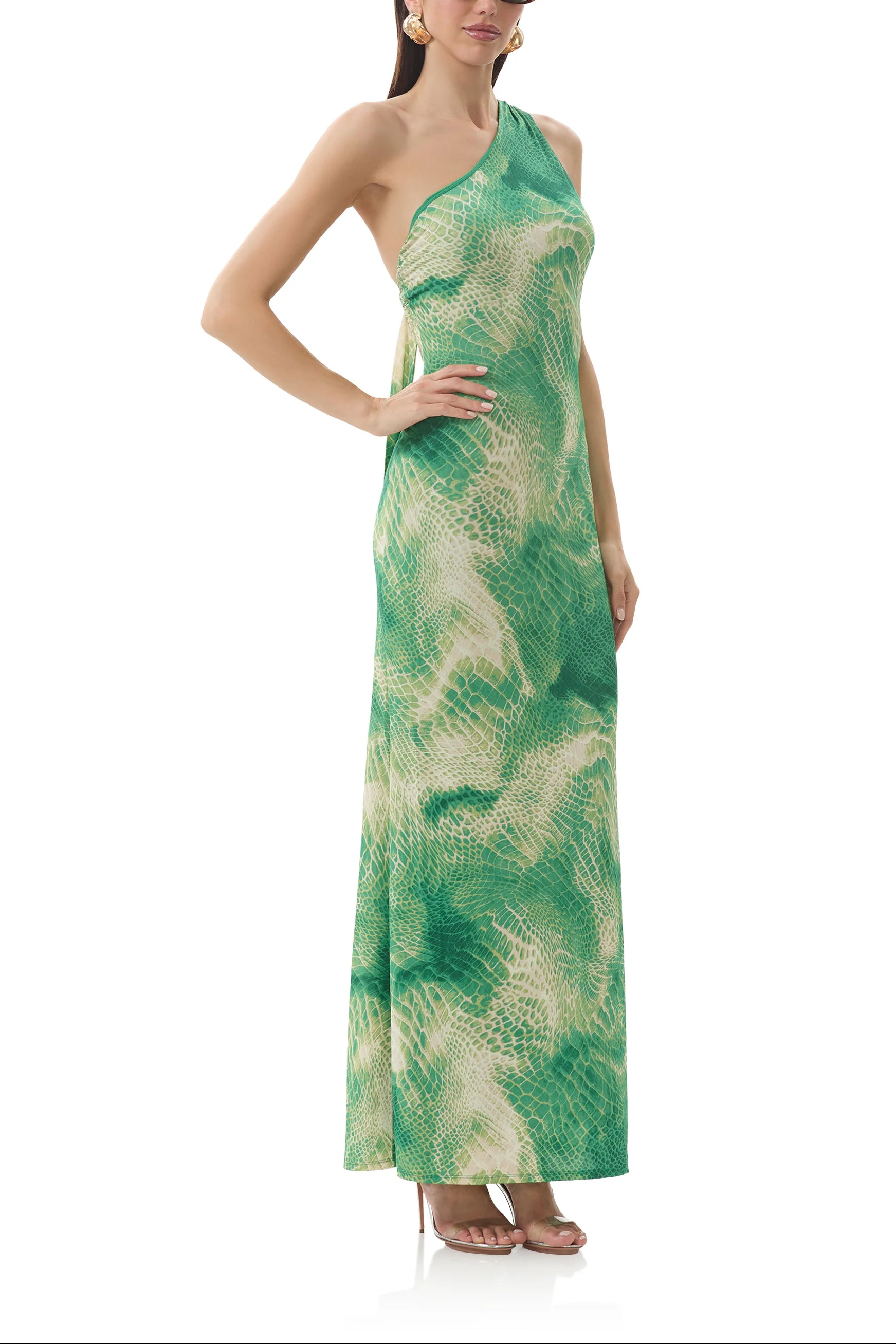 Carlotta Dress - Green Snake - Image 2