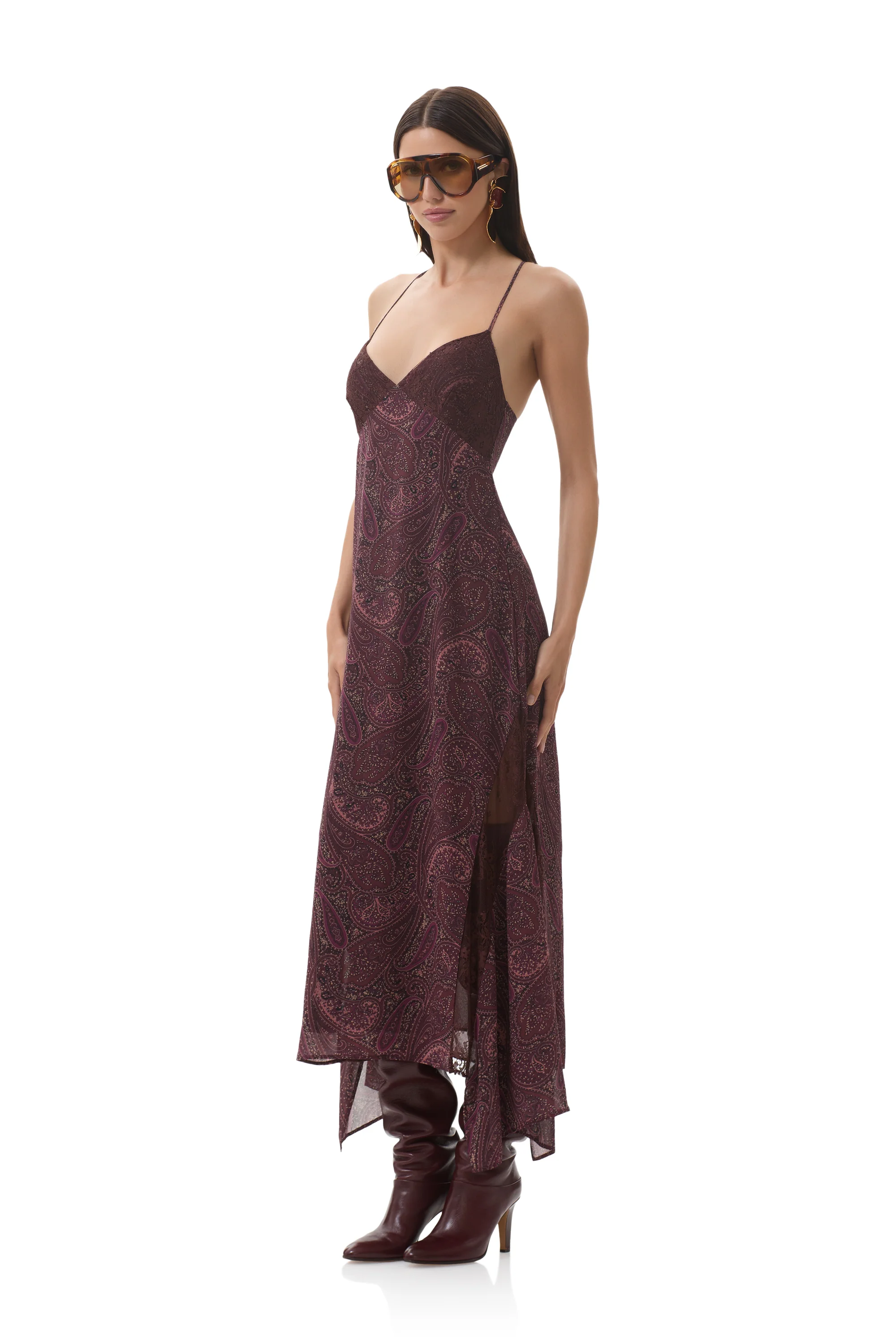 Christina Dress - Chocolate Paisley - Image 3