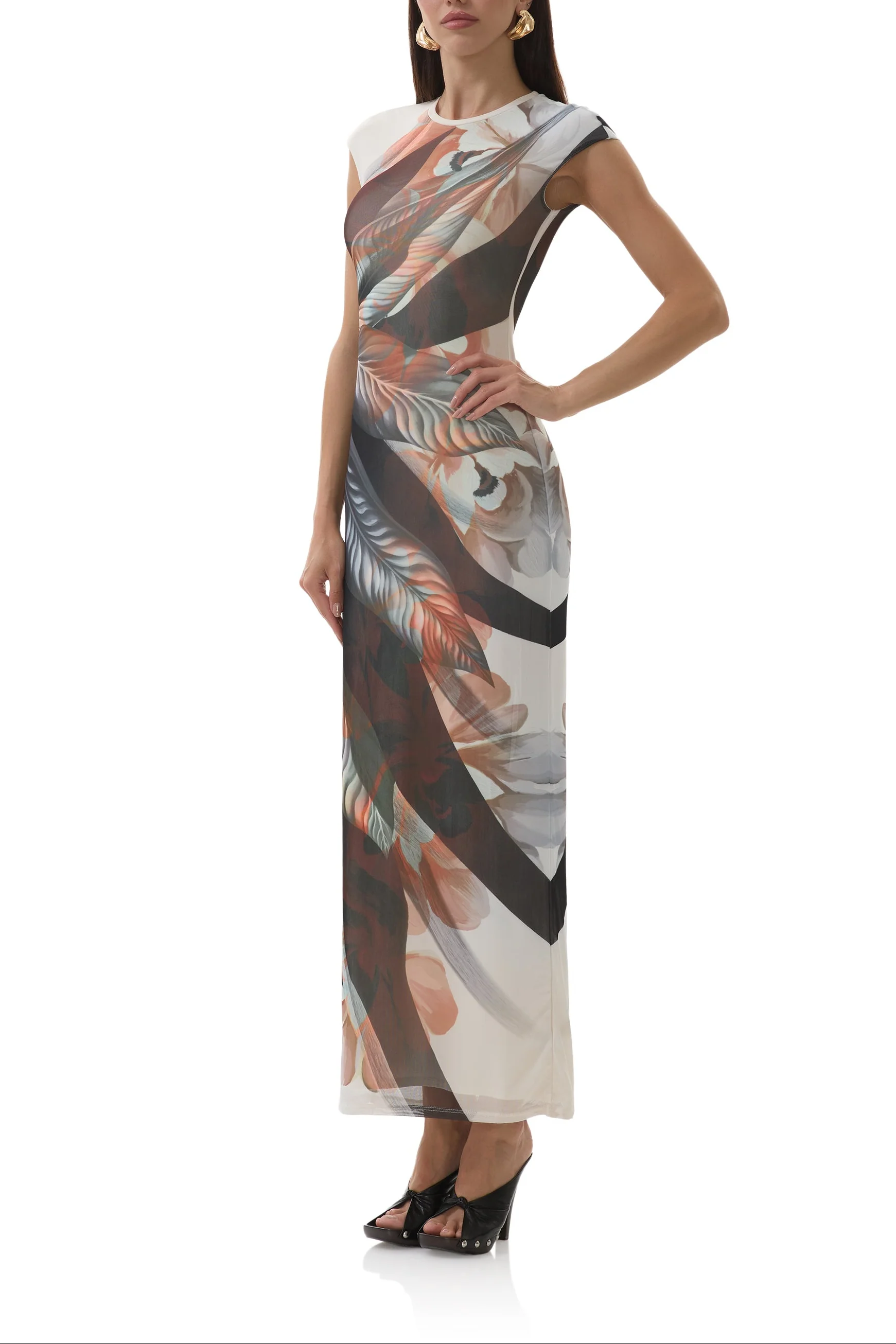 Cody Dress - Noir Leaf Lotus - Image 5