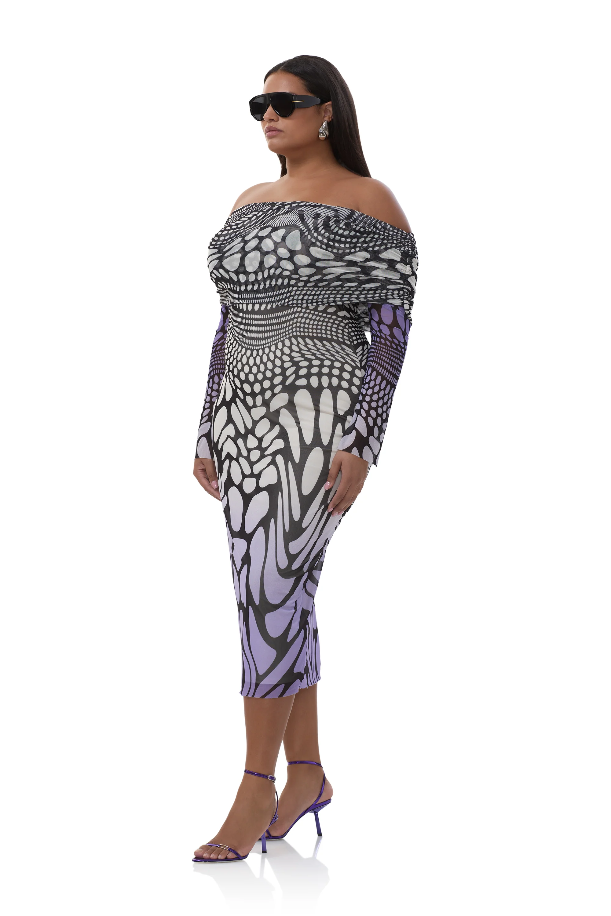 Cornelia Dress - Violet Swirl Dots - Image 4