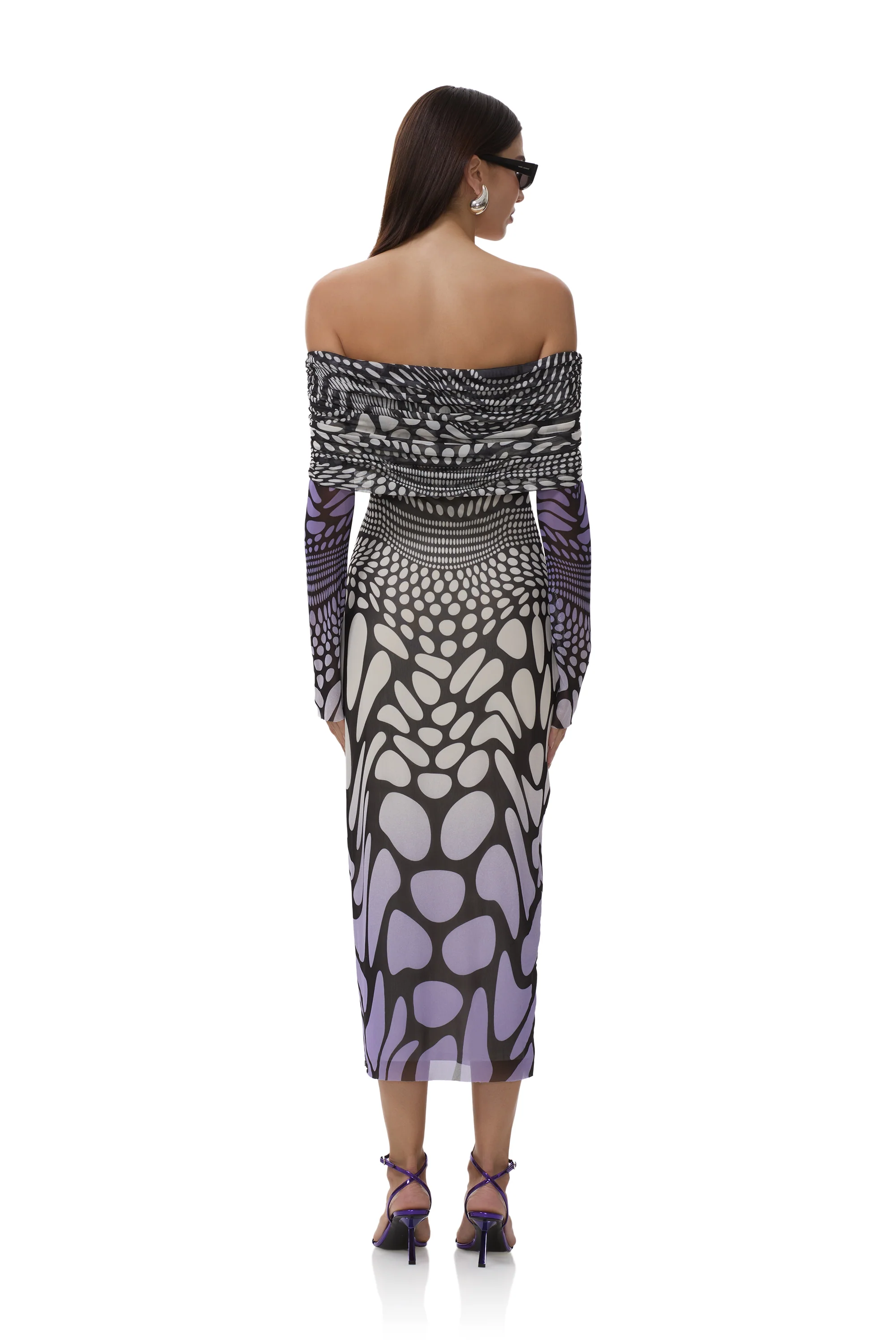 Cornelia Dress - Violet Swirl Dots - Image 7
