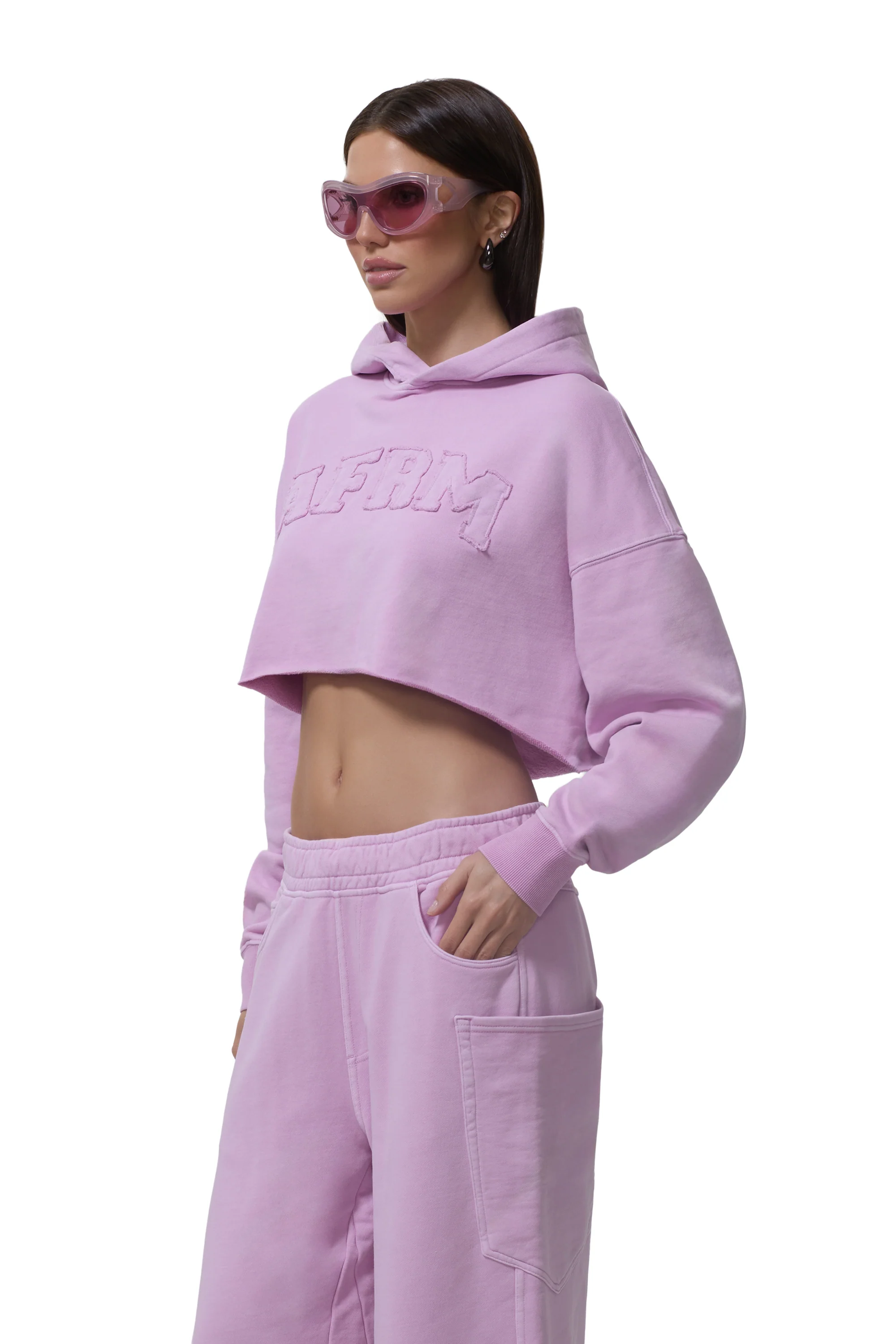 Darius Cropped Hoodie - Orchid Bouquet - Image 3