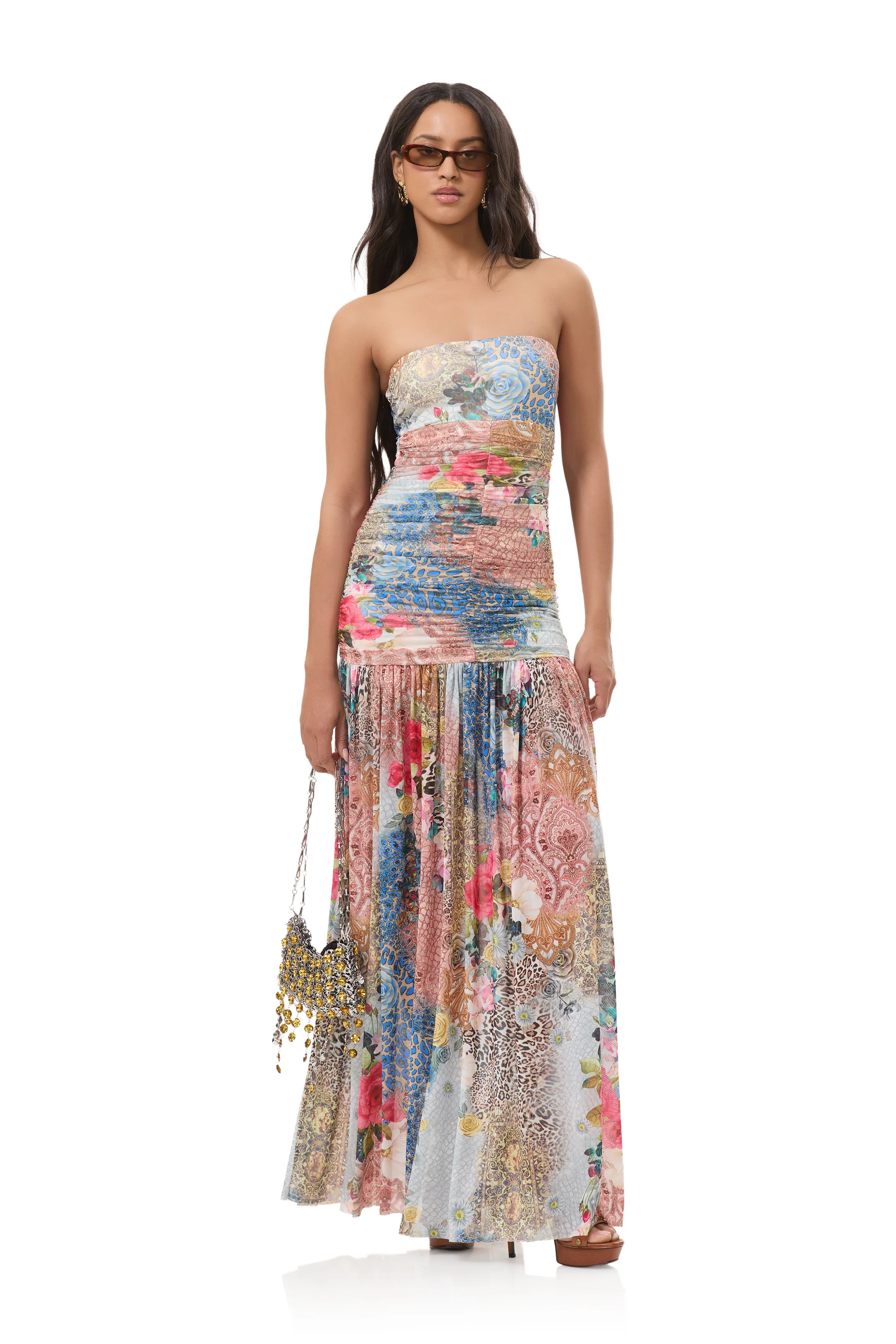 Denise Dress - Iris Patchwork