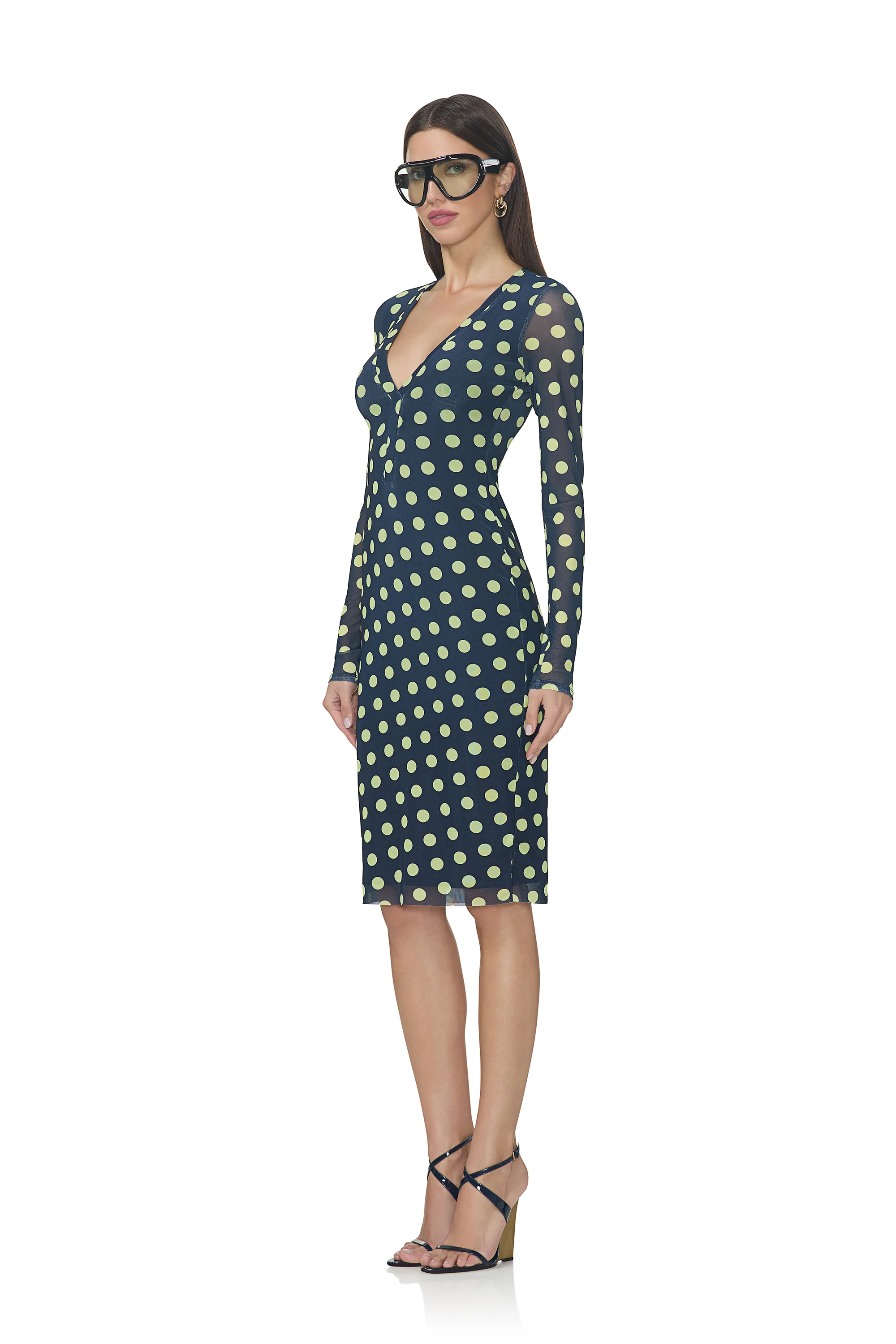 Diane Dress - Navy Dot - Image 3