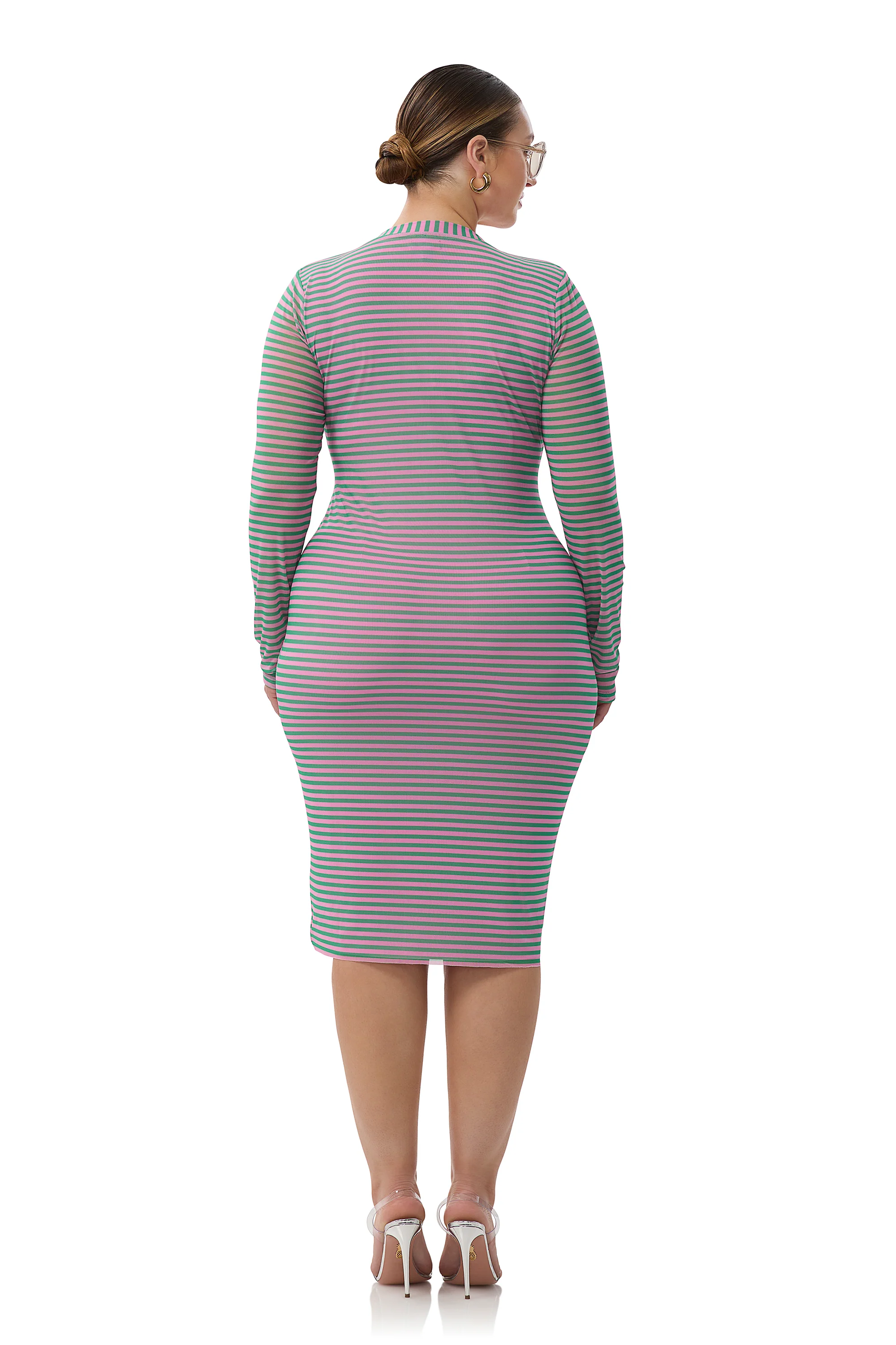 Diane Dress - Rose Stripe - Image 8