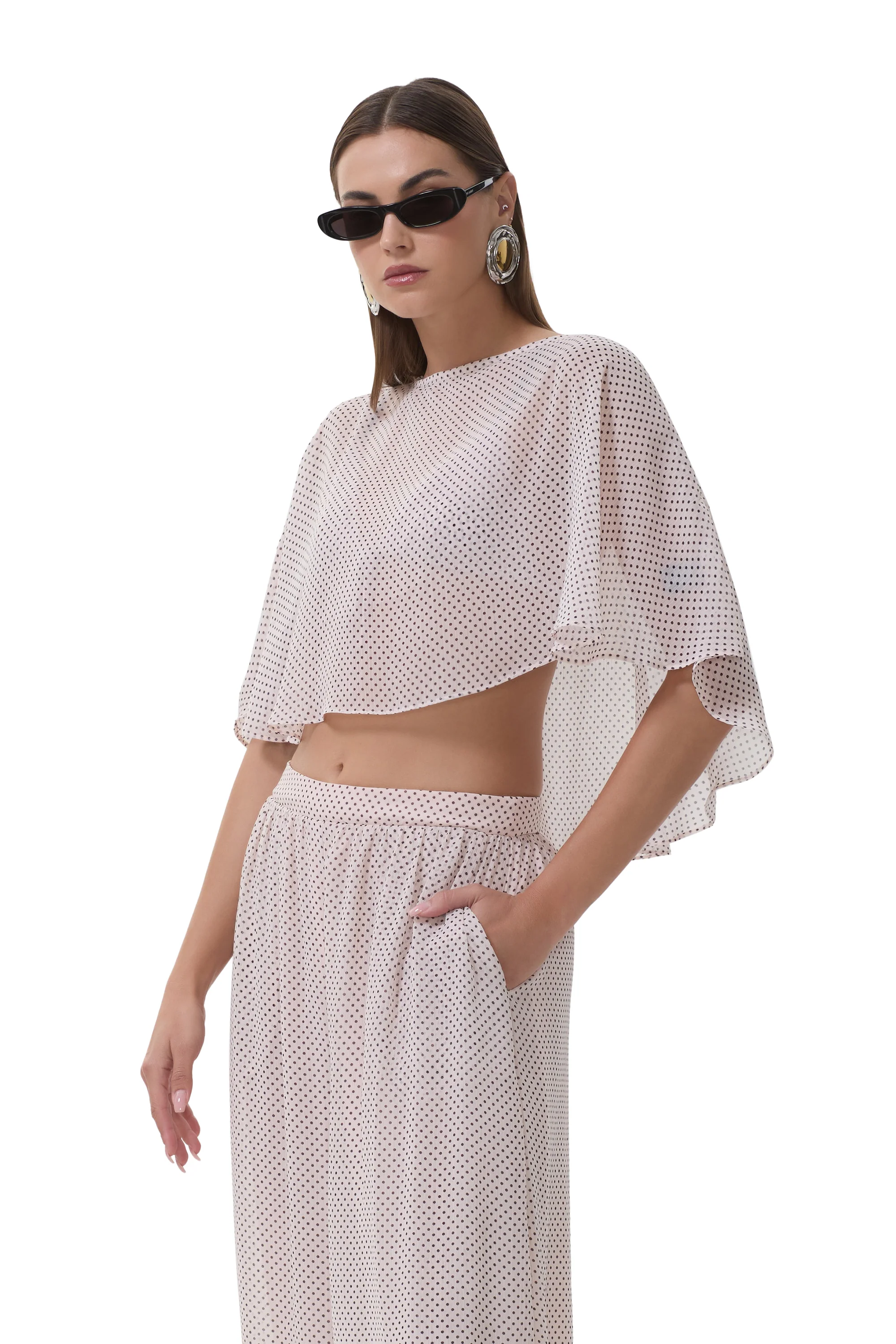 Enza Top - Mauve Pin Dot - Image 3