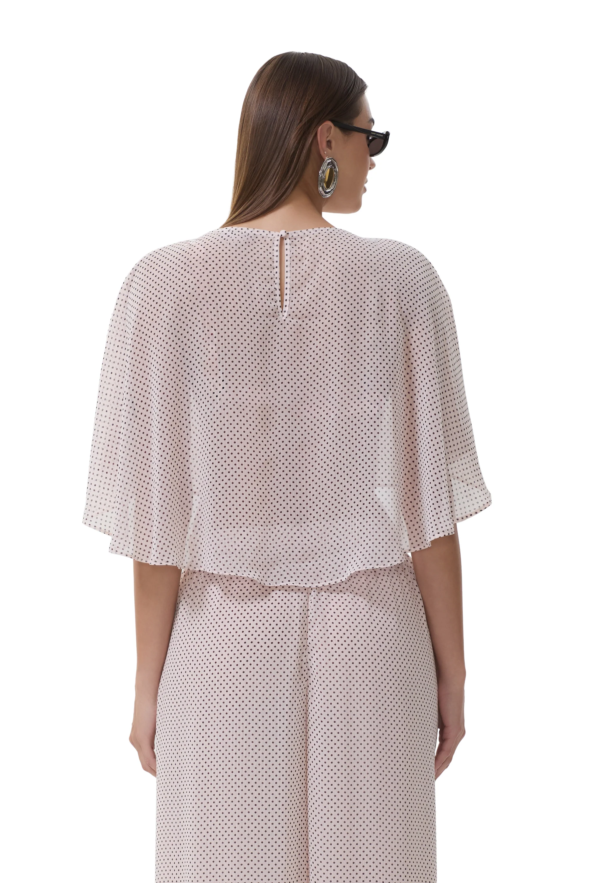 Enza Top - Mauve Pin Dot - Image 4