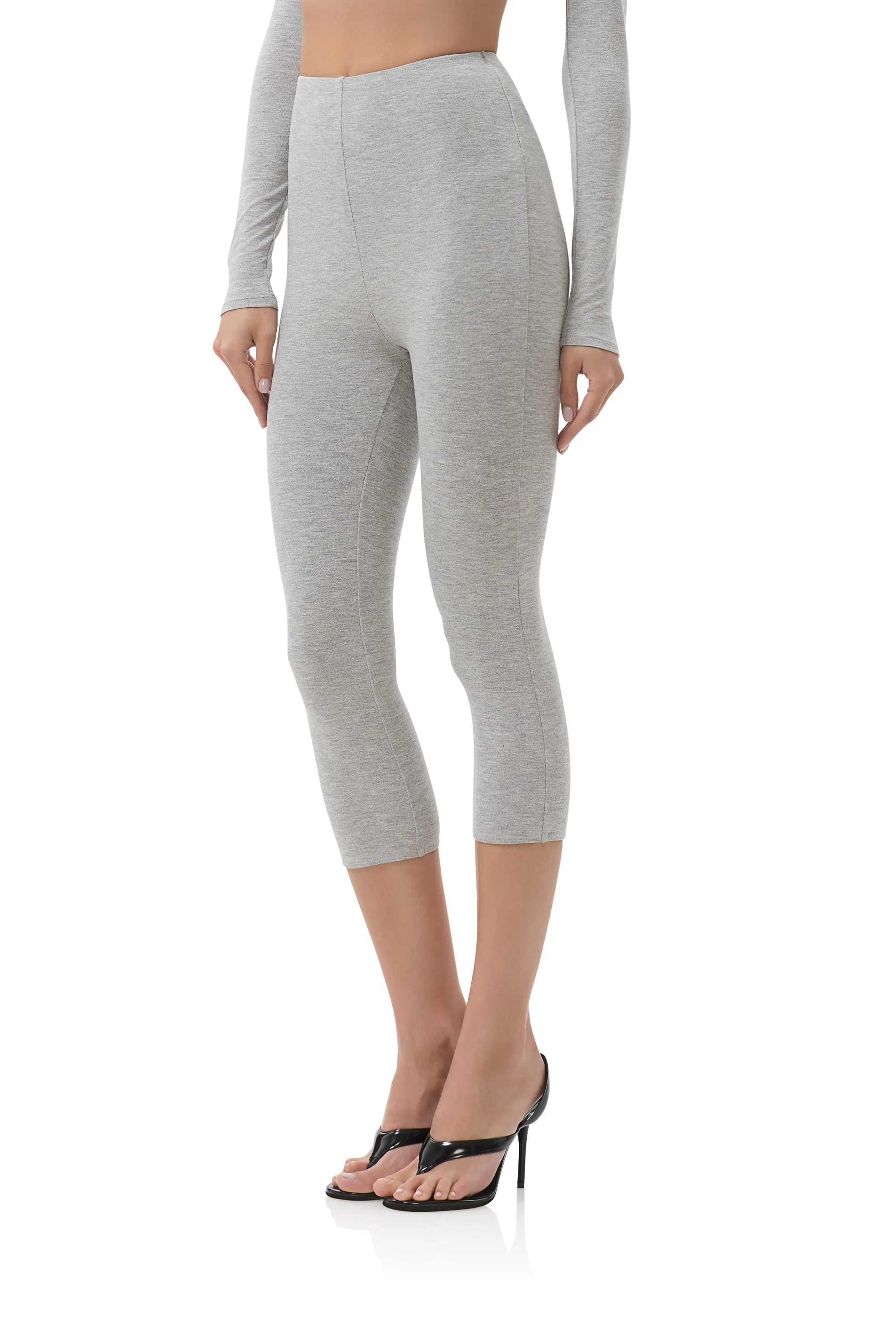 Ettie Capri Legging - Heather Grey - Image 3