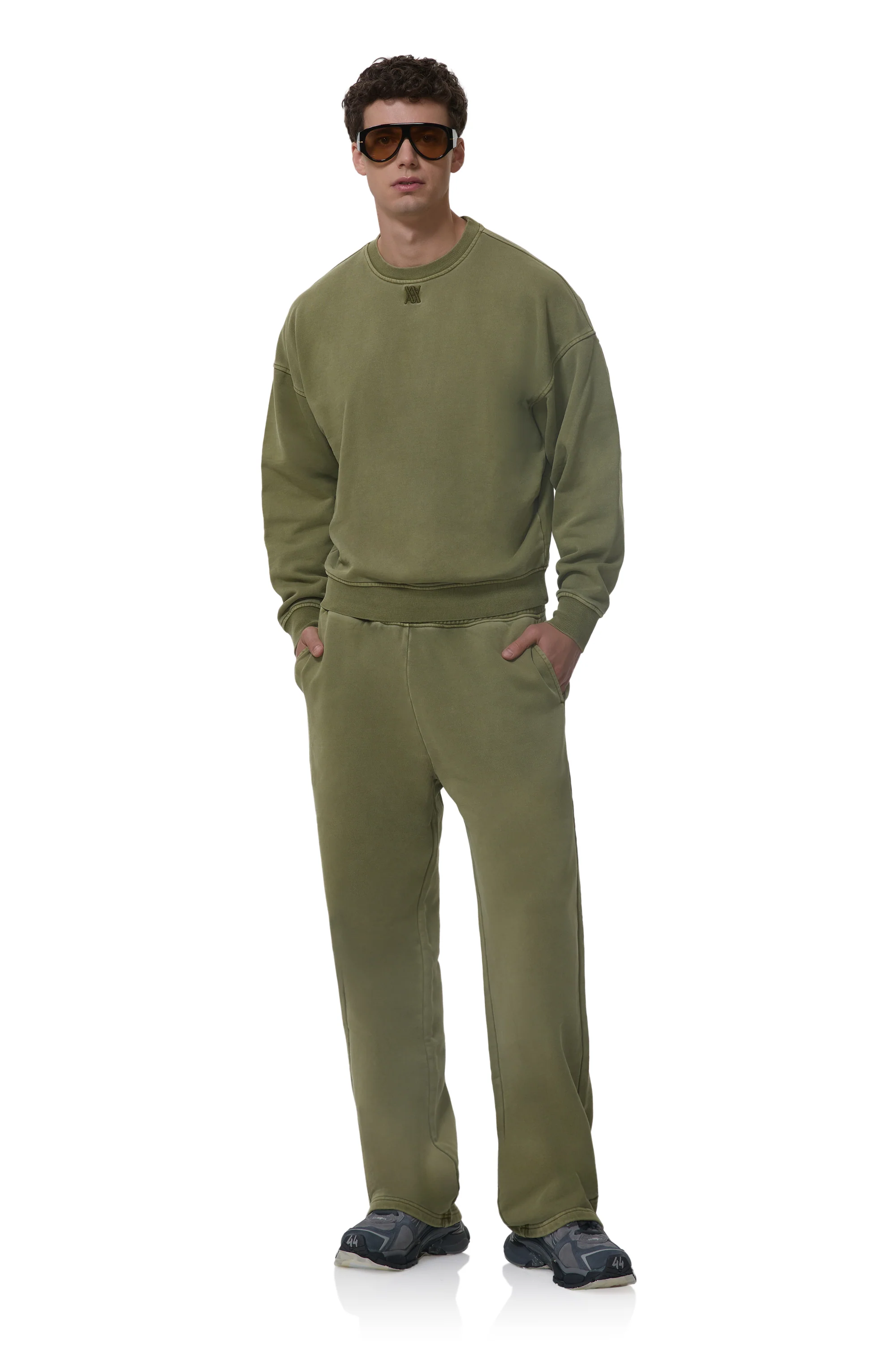 Ezra Crew Neck Sweatshirt - Avocado