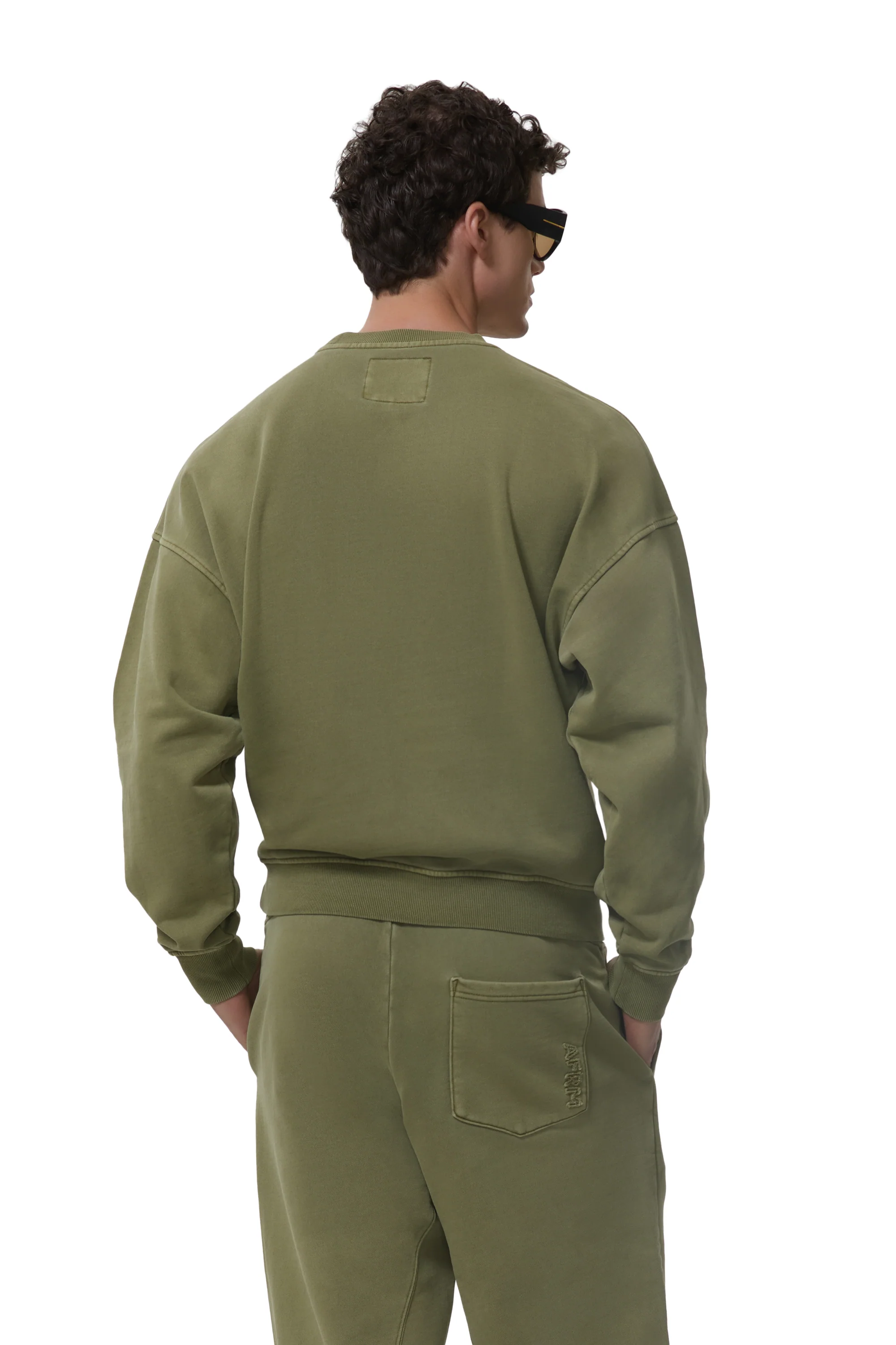 Ezra Crew Neck Sweatshirt - Avocado - Image 4