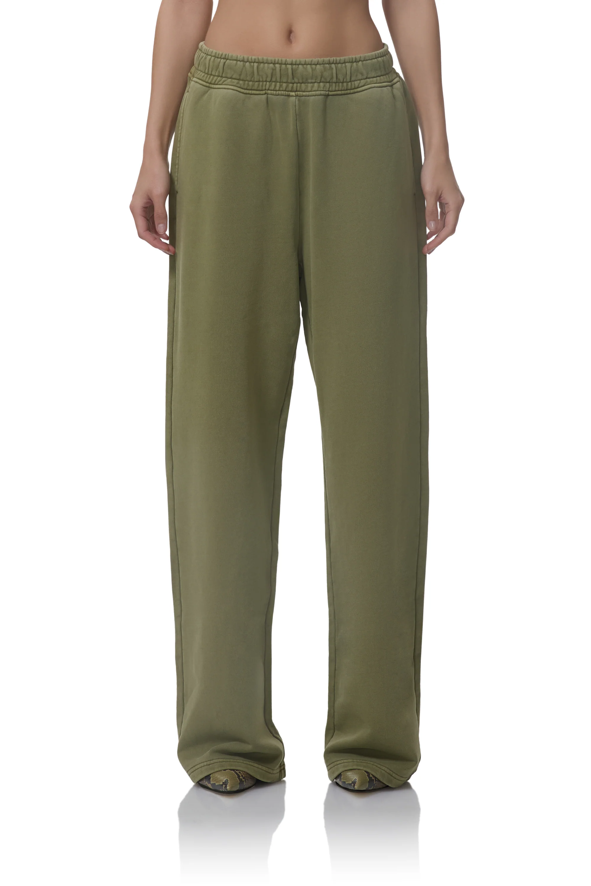 Finely Straight Leg Sweatpant - Avocado - Image 2