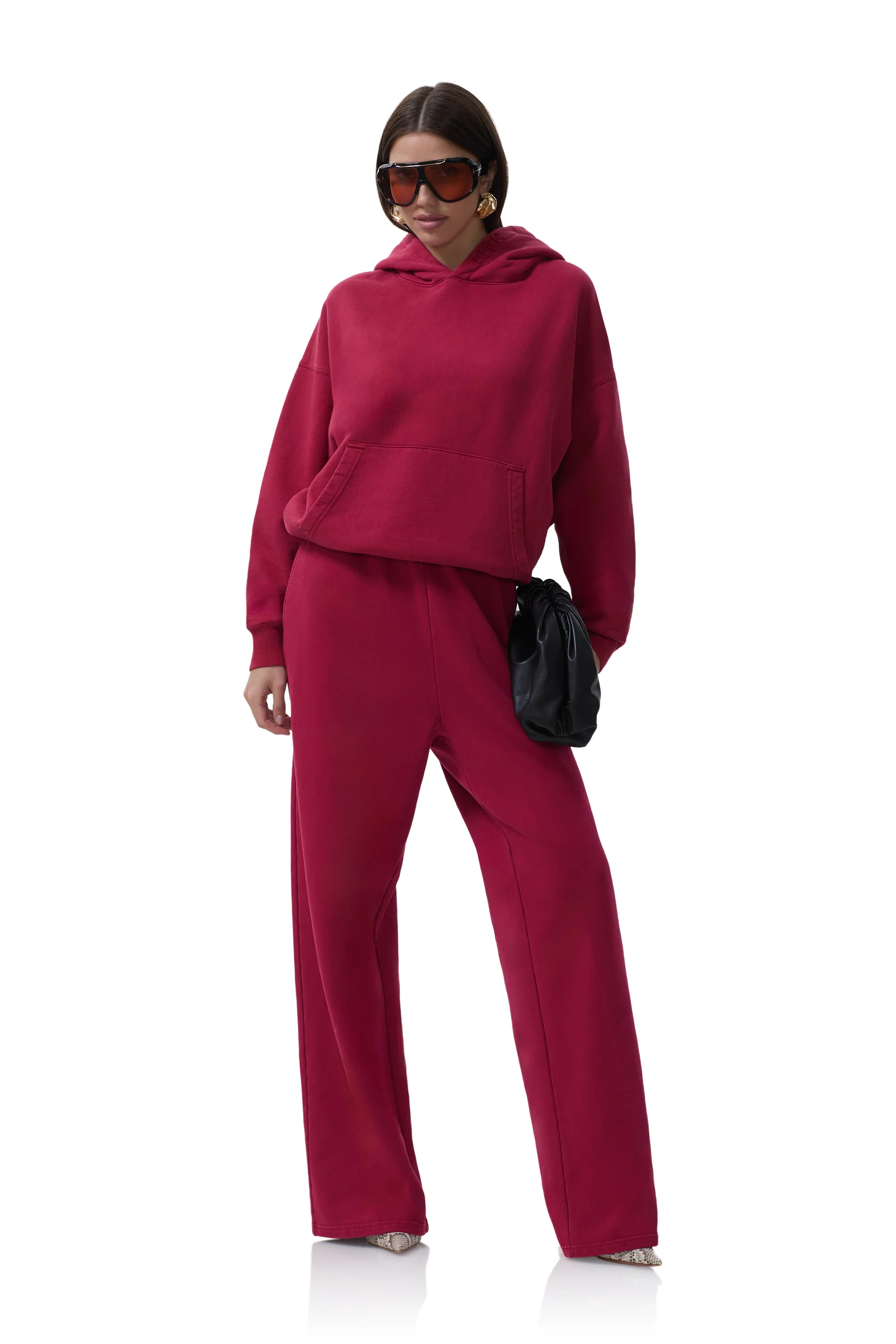 Finely Straight Leg Sweatpant - Rio Red