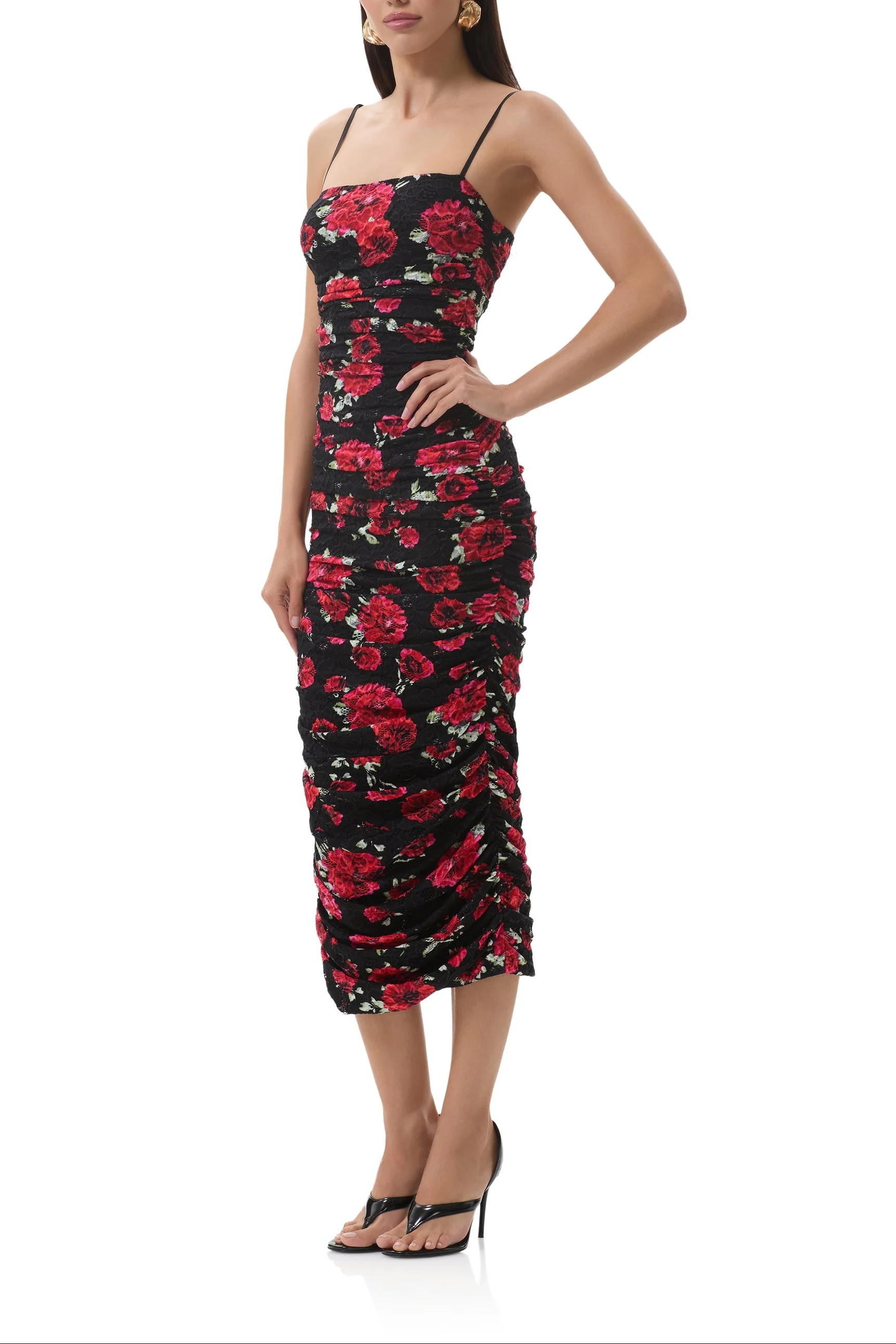 Hazel Crochet Lace Dress - Painted Roses - Image 3