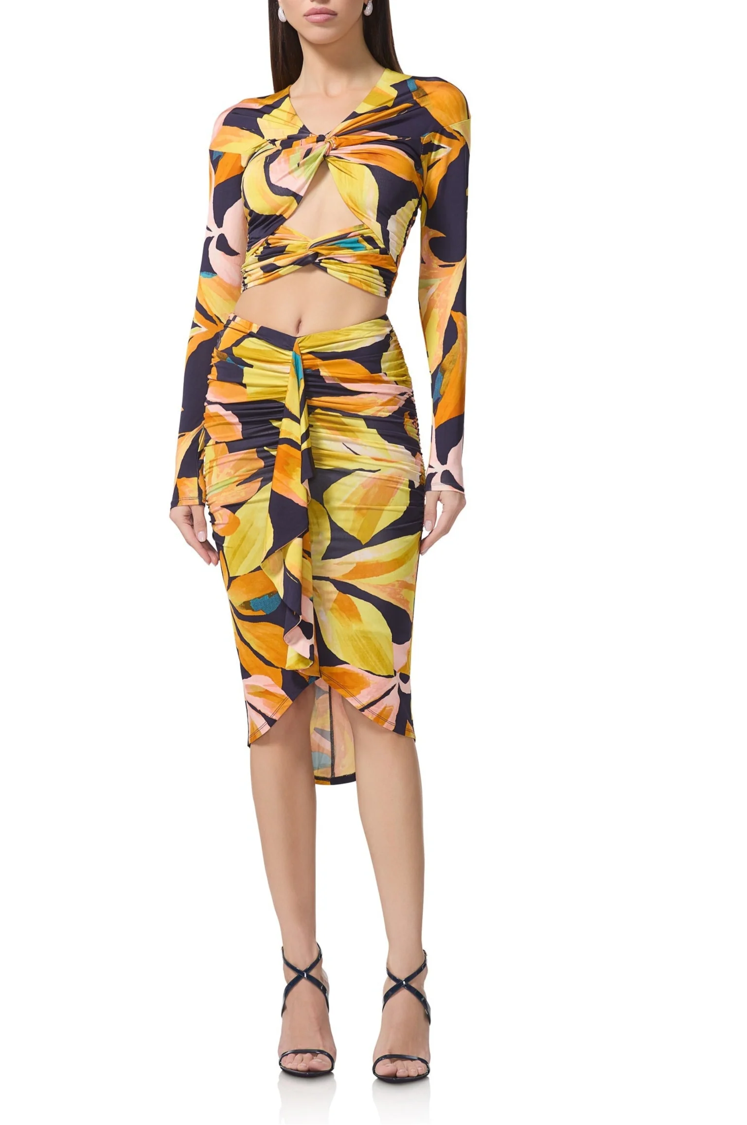 Isadora Skirt - Navy Tropical