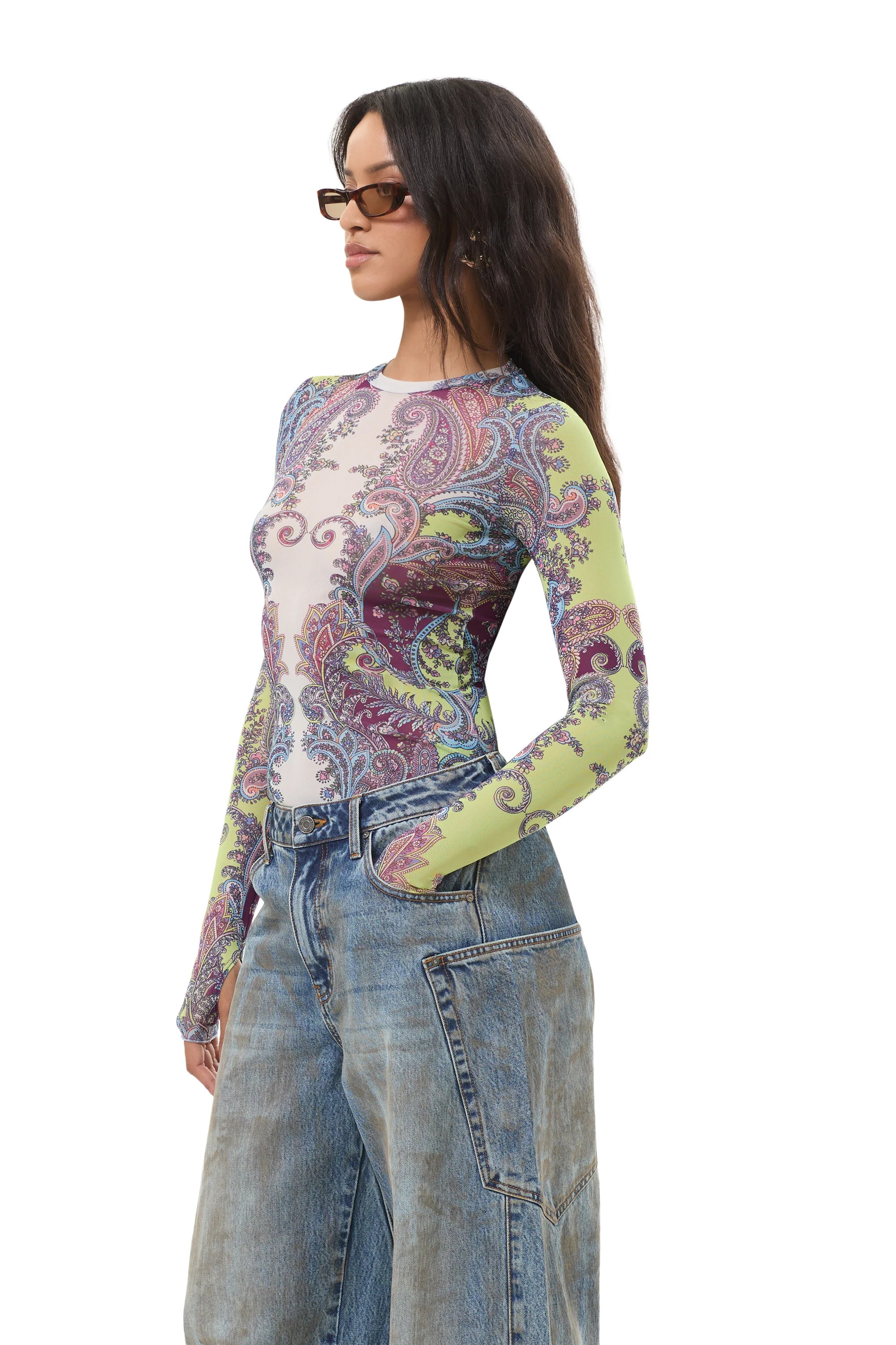 Kaylee Top - Citrus Paisley - Image 3