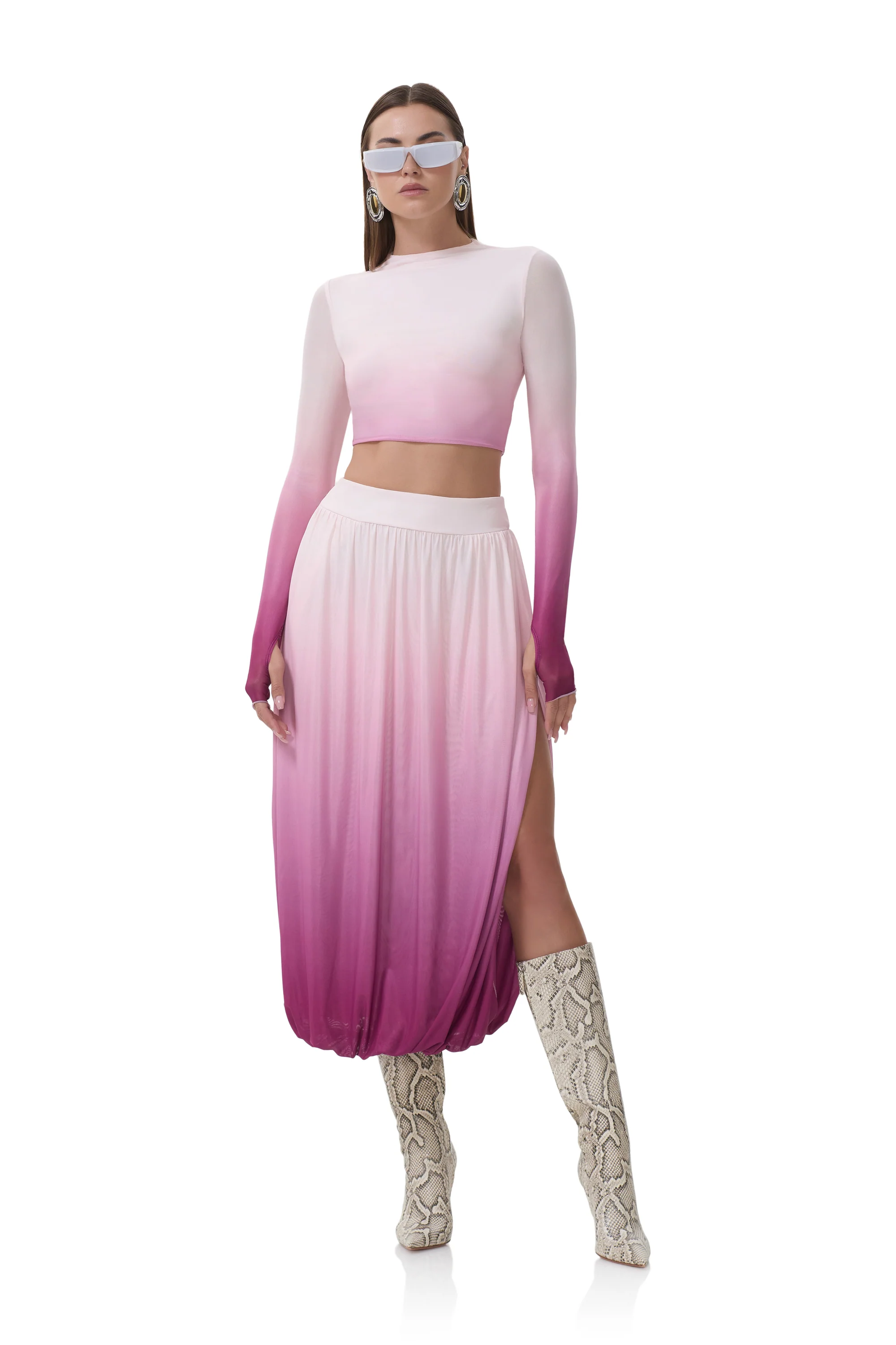 Kyomi Skirt - Mauve Ombre