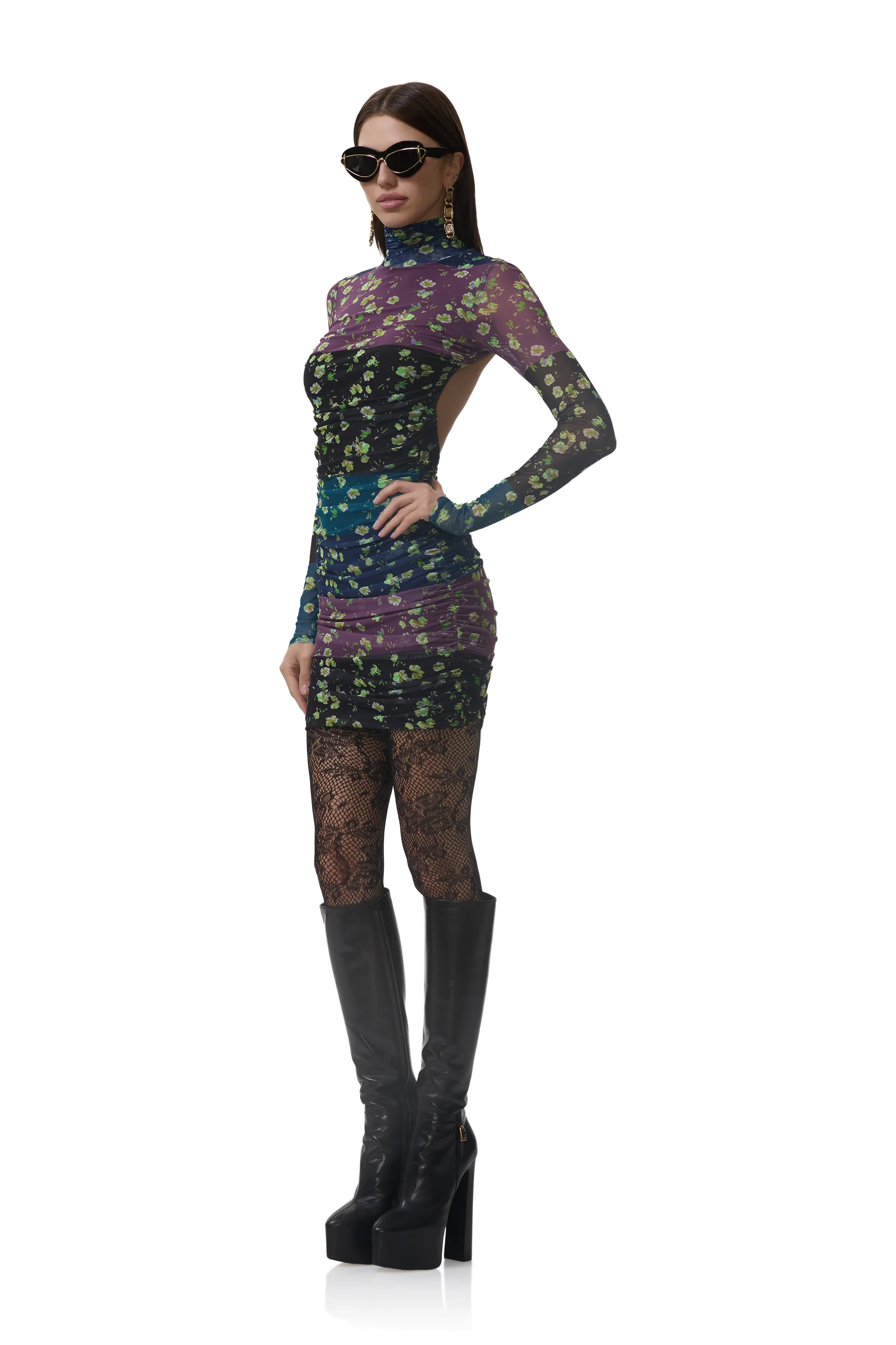 Lavinia Dress - Floral Stripe - Image 3