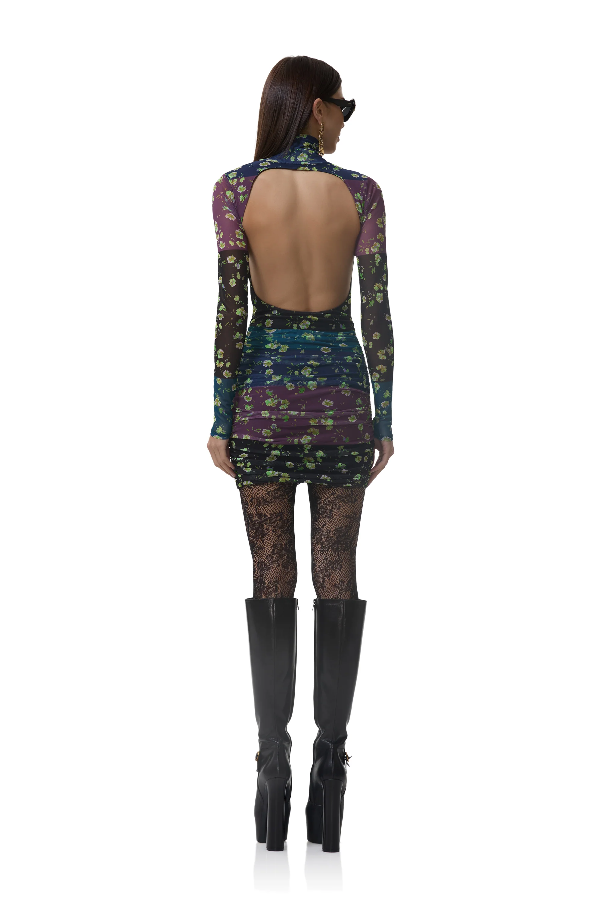 Lavinia Dress - Floral Stripe - Image 4