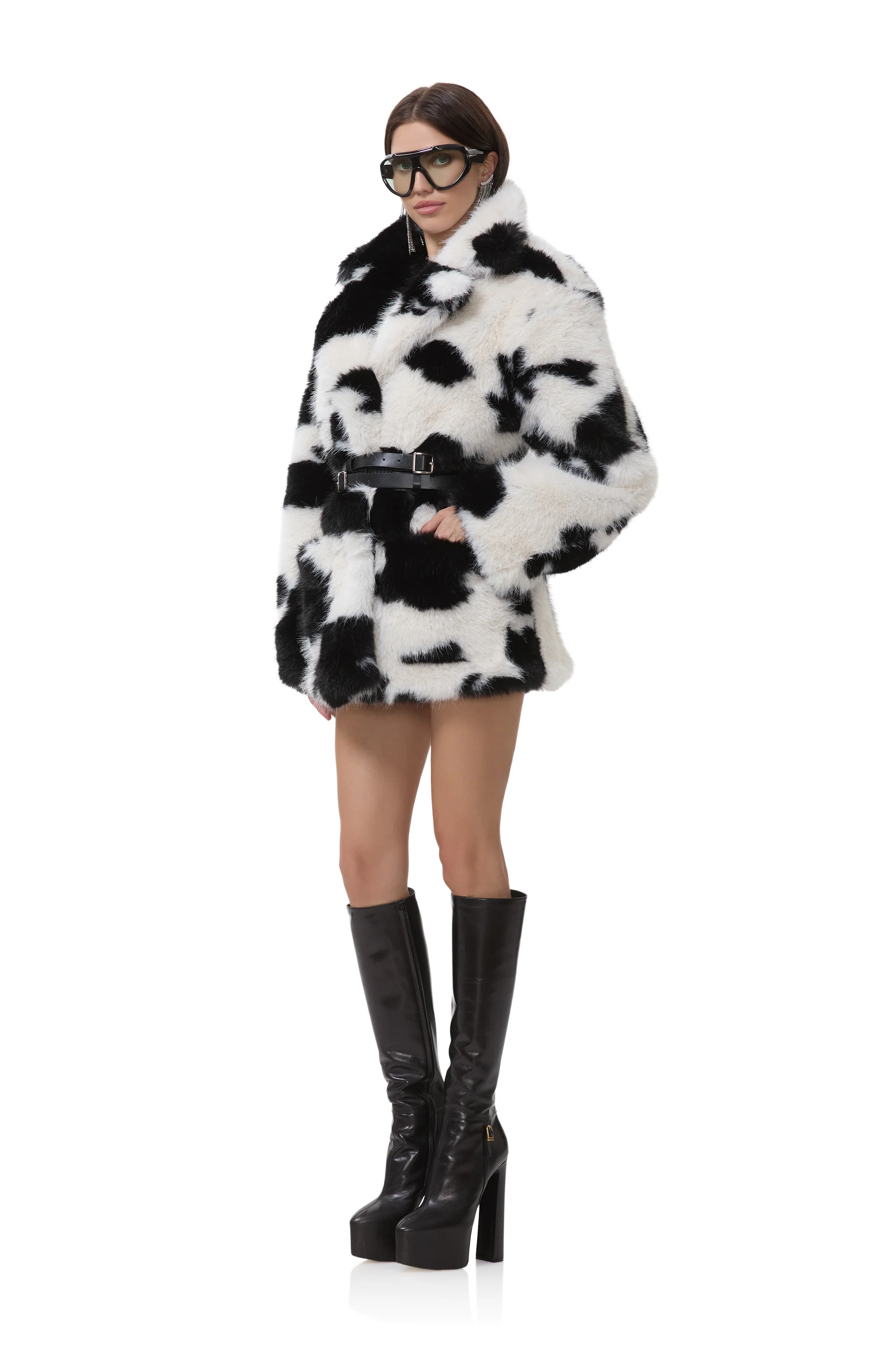 Livingston Fur Jacket - Cattle Print Fur - Image 3