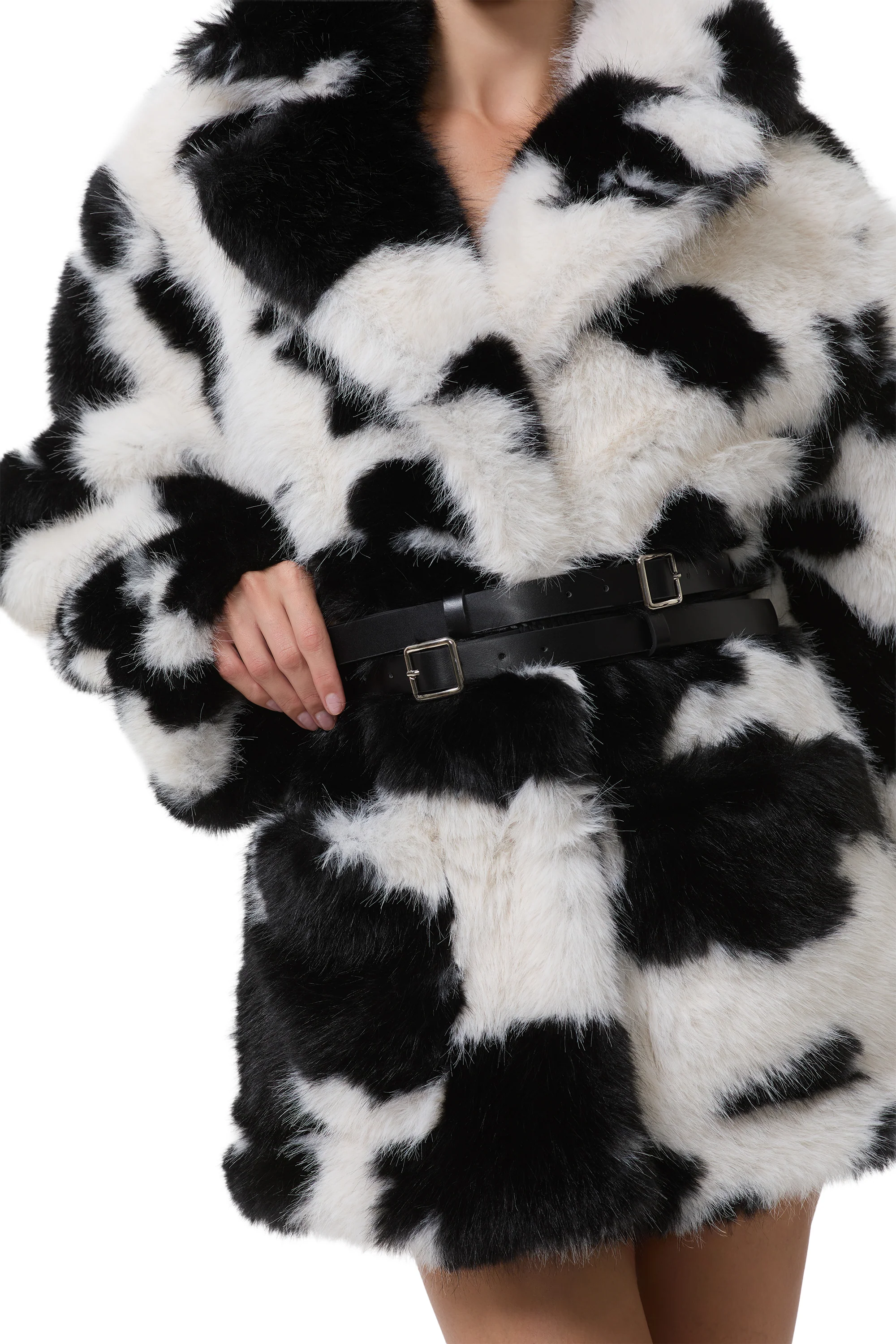 Livingston Fur Jacket - Cattle Print Fur - Image 5