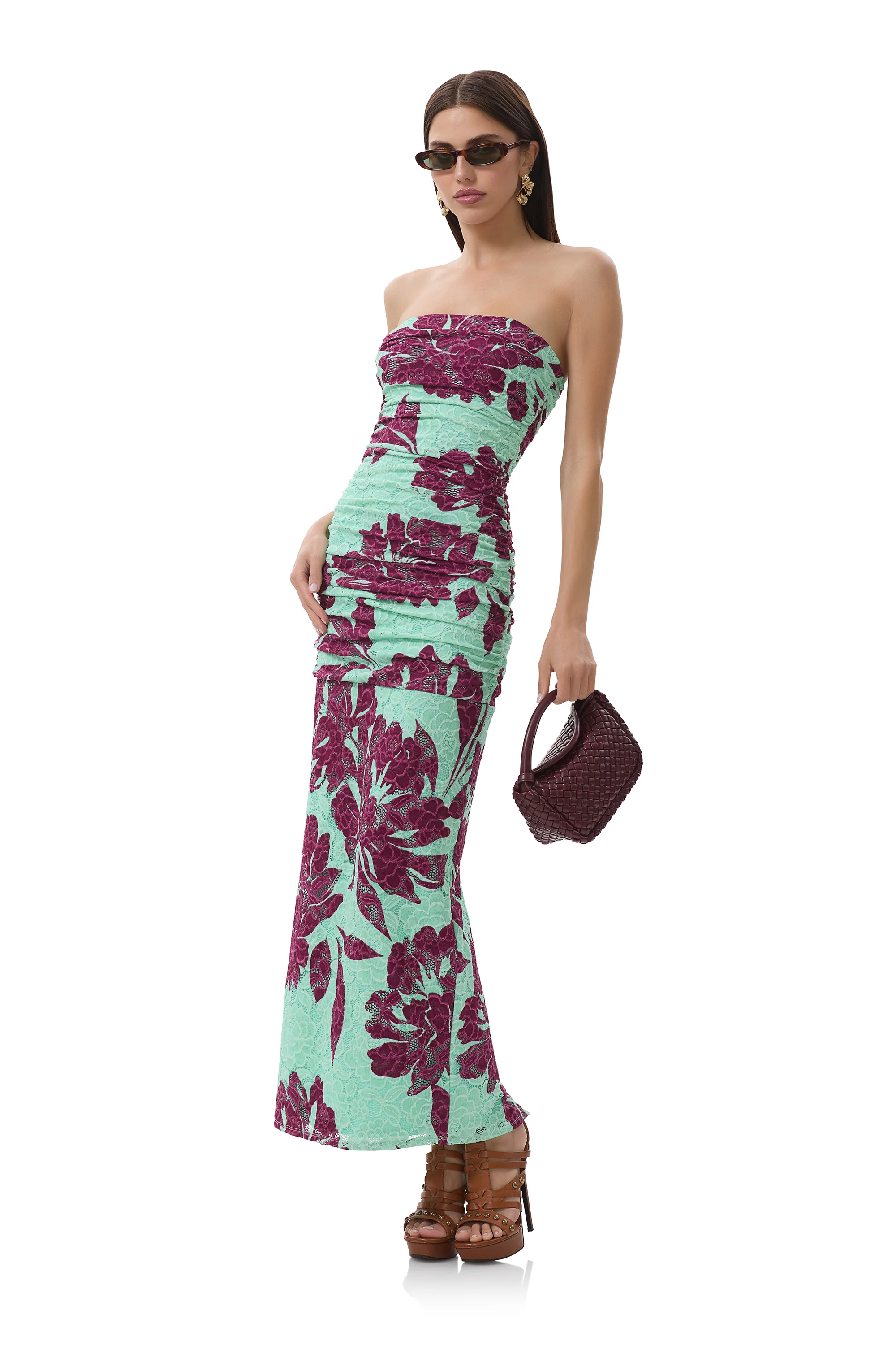 Marlo Dress - Aqua Tropical