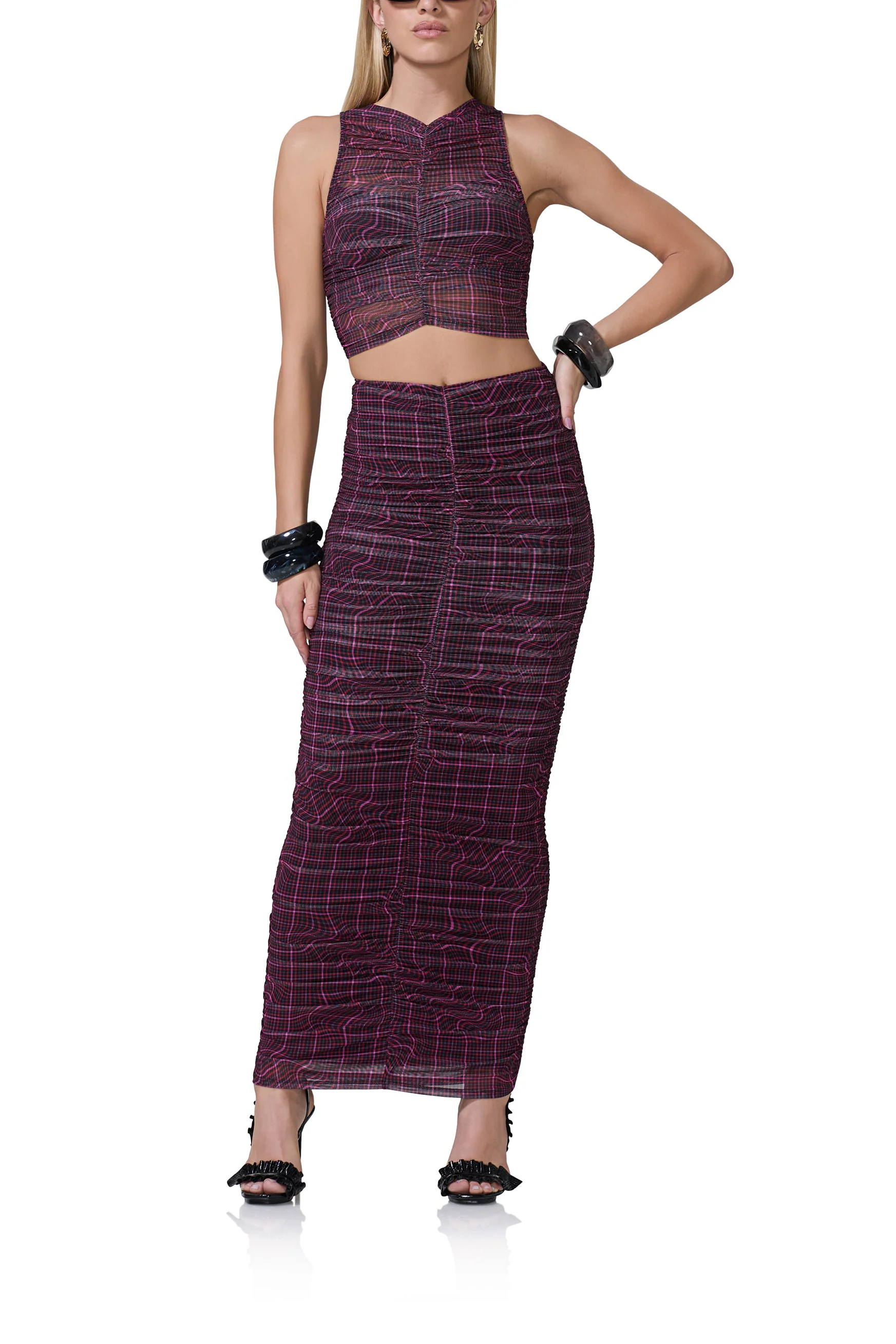Misha Top - Twisted Plaid
