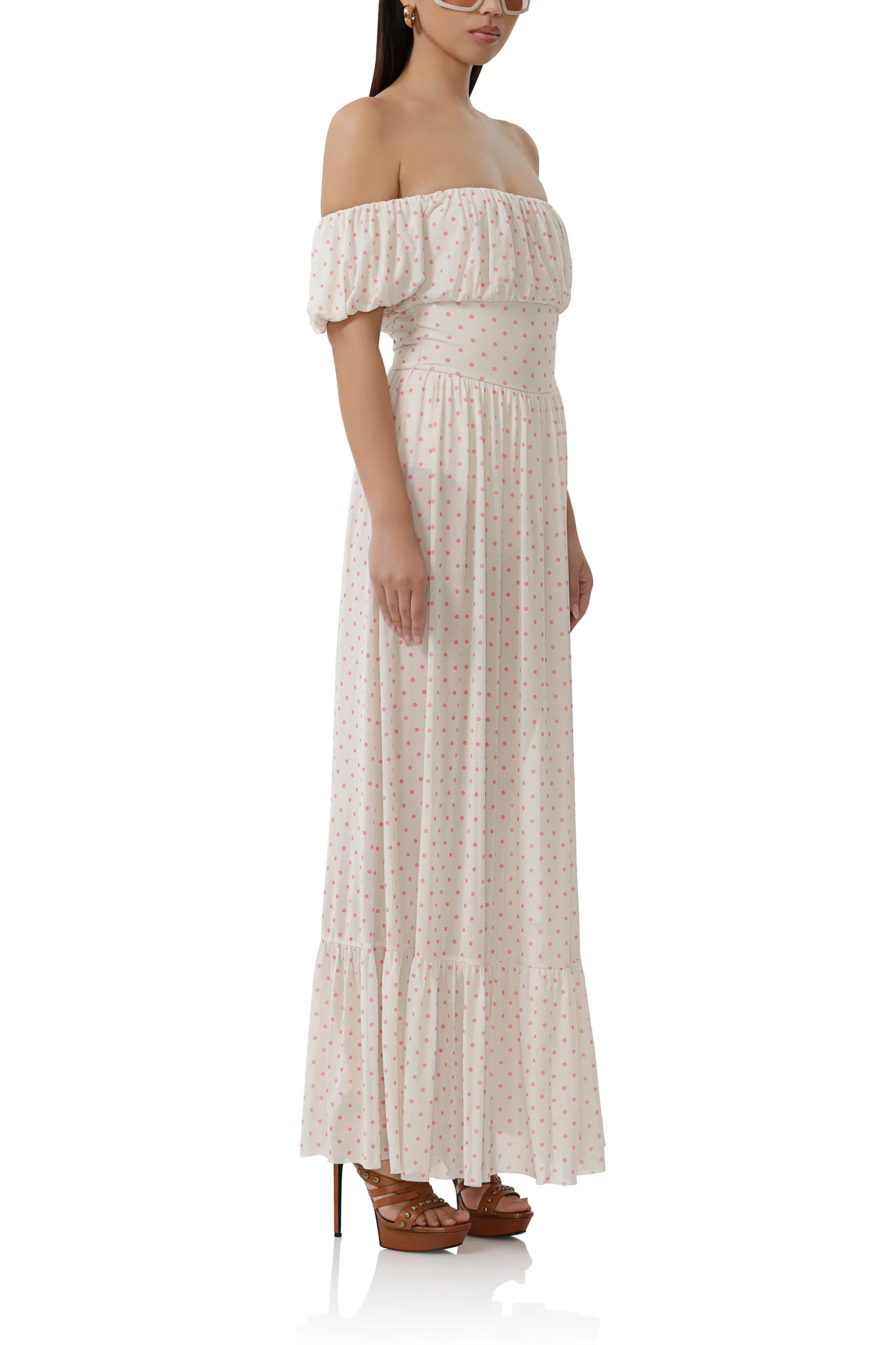 Moreno Dress - Coral Micro Dot - Image 3