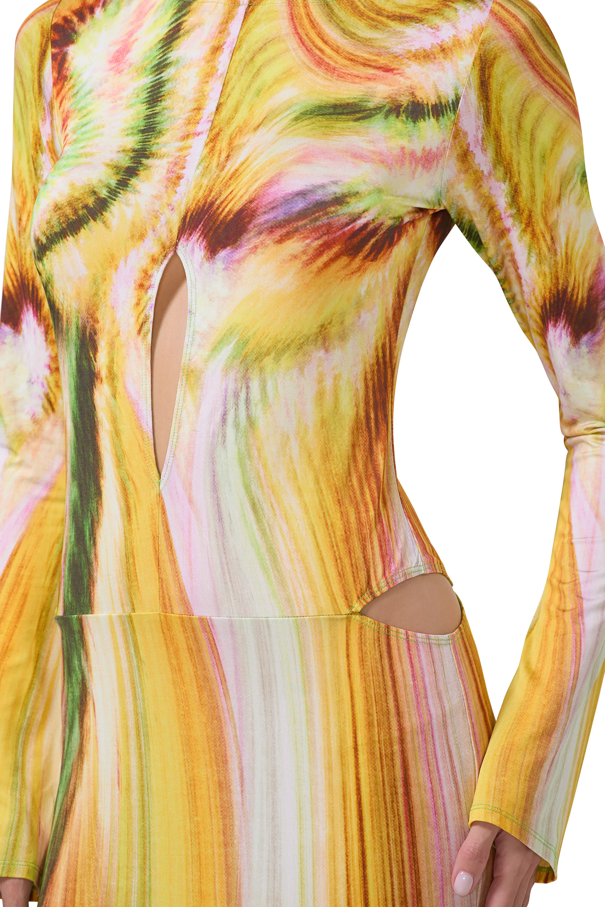 Nadine Dress - Lime Swirl - Image 5