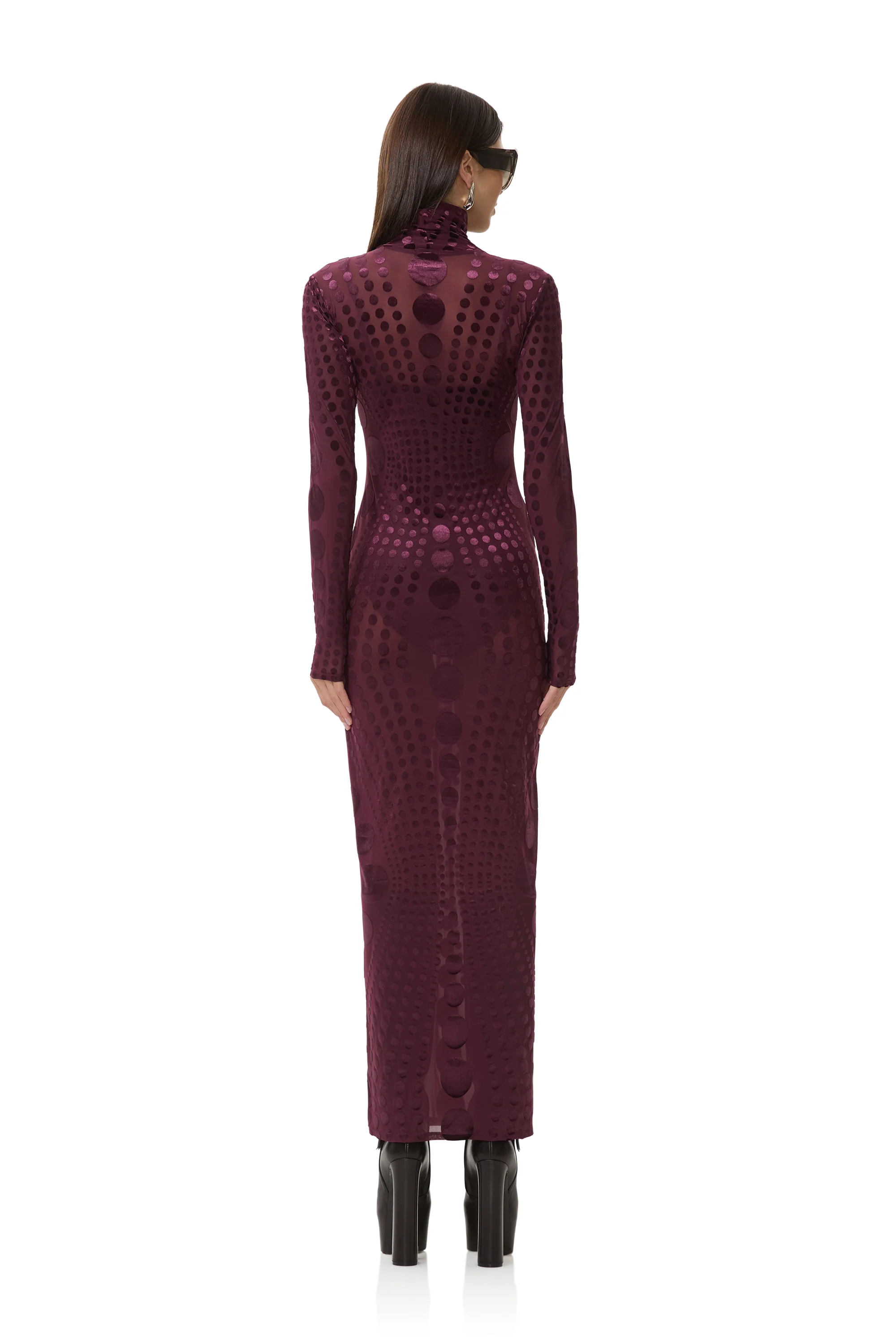 Rowan Velvet Dress - Cab Tonal Dot - Image 4