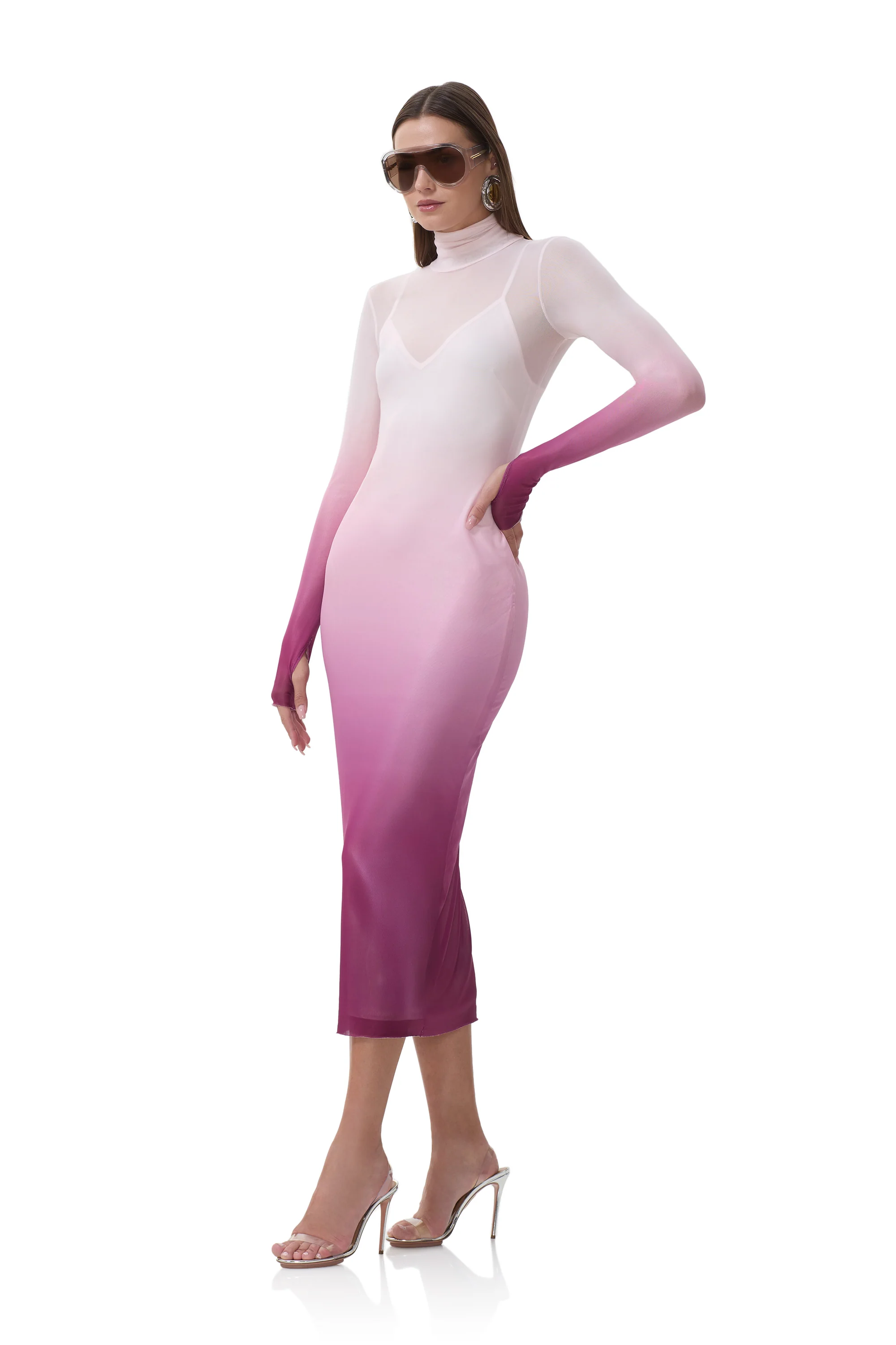 Shailene Dress - Mauve Ombre - Image 2