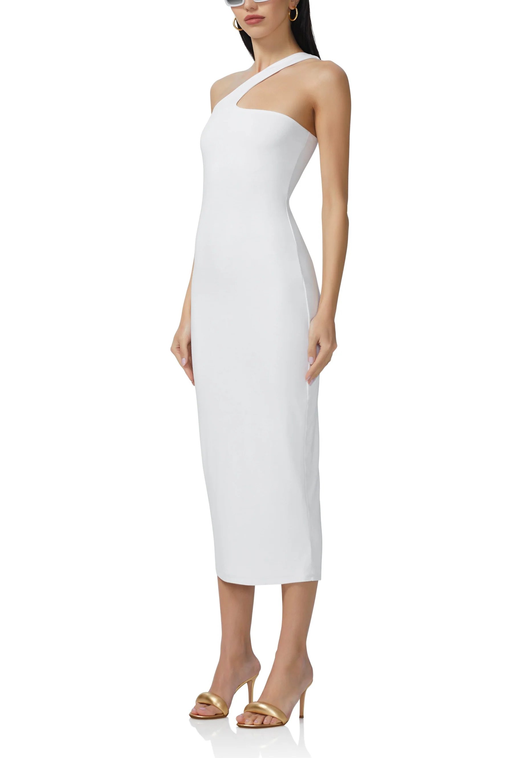 Sloane Midi Dress - Bright White - Image 3
