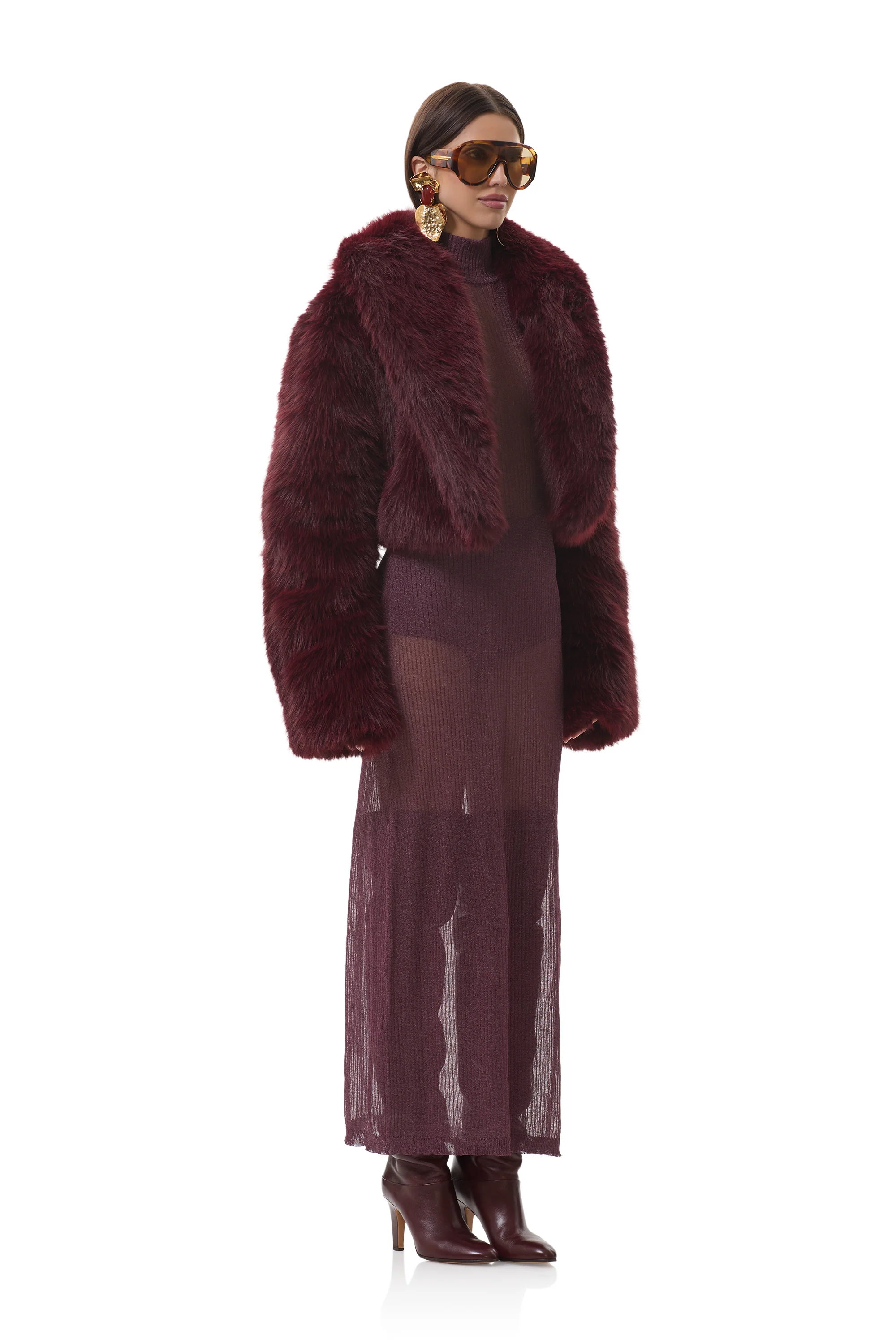 Stephanie Fur Jacket - Port Royal - Image 3