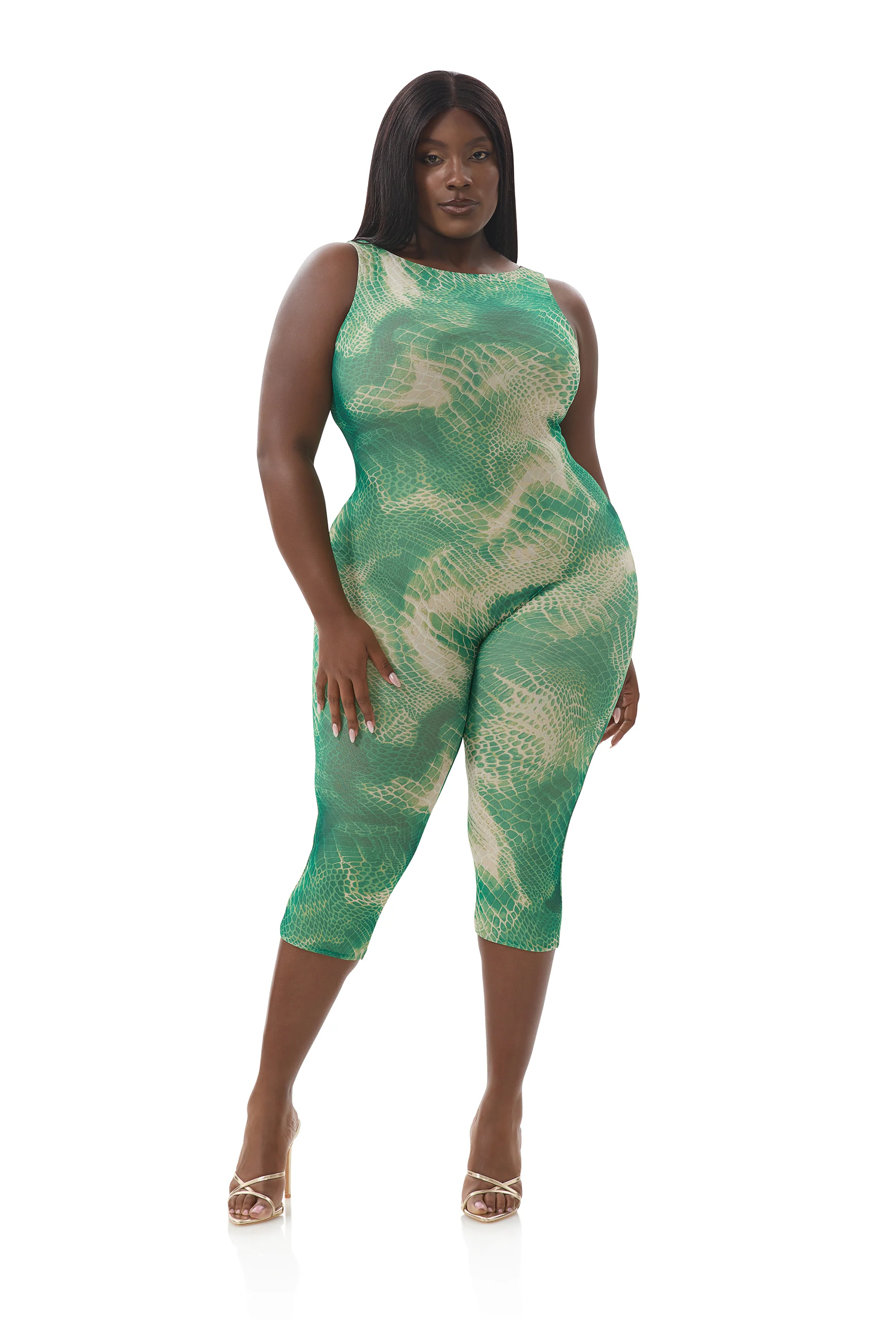 Tahlia Catsuit - Green Snake - Image 2