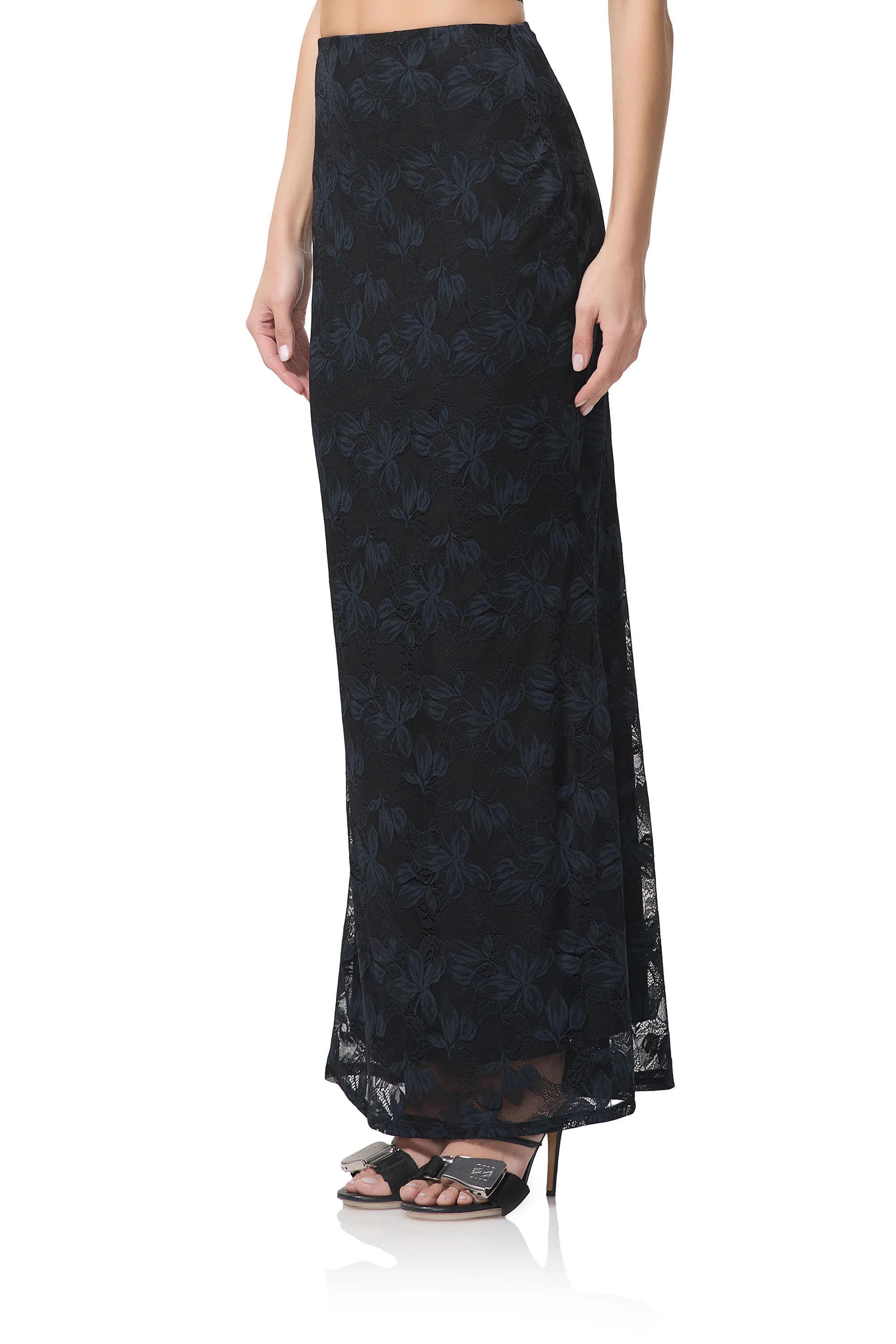 Tegan Lace Maxi Skirt - Noir - Image 3