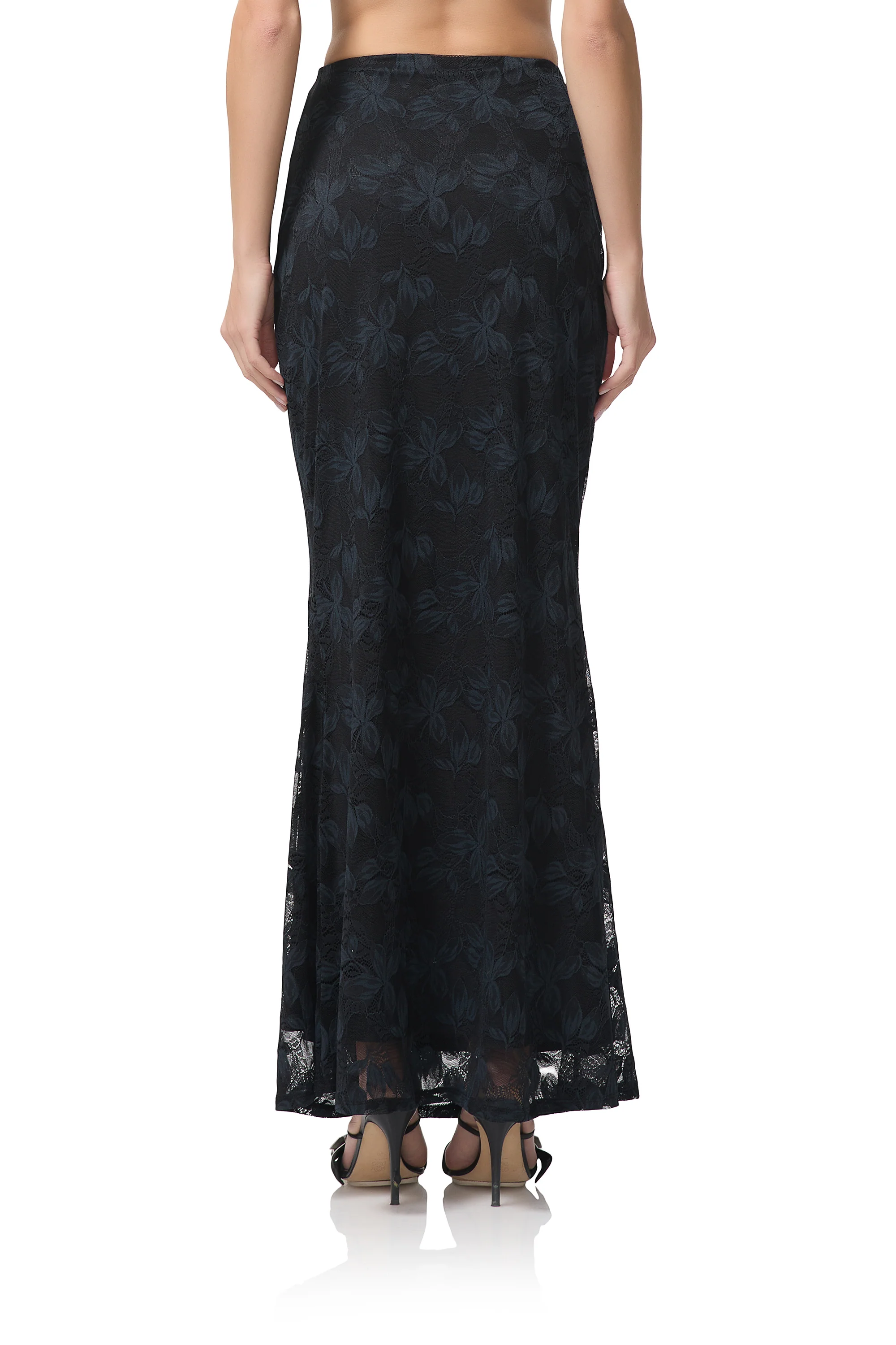 Tegan Lace Maxi Skirt - Noir - Image 4