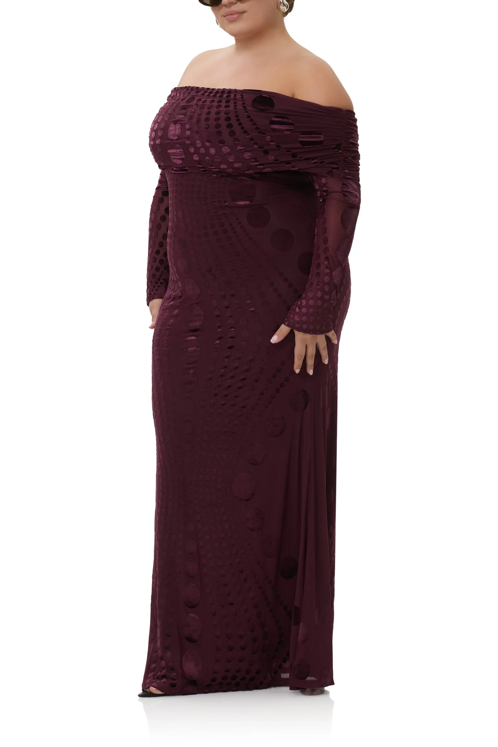 Thelma Velvet Dress - Cab Tonal Dot - Image 6