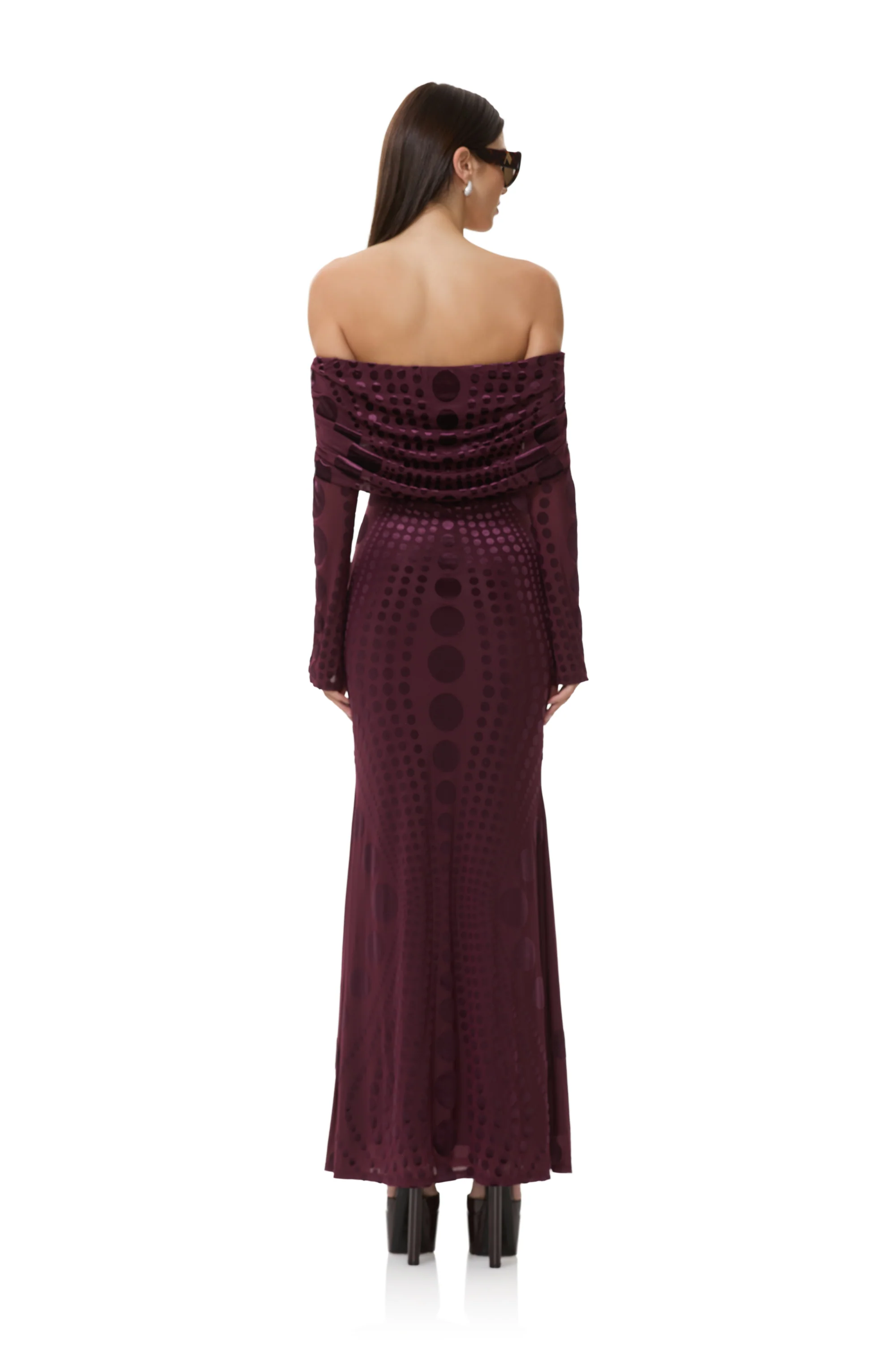 Thelma Velvet Dress - Cab Tonal Dot - Image 7
