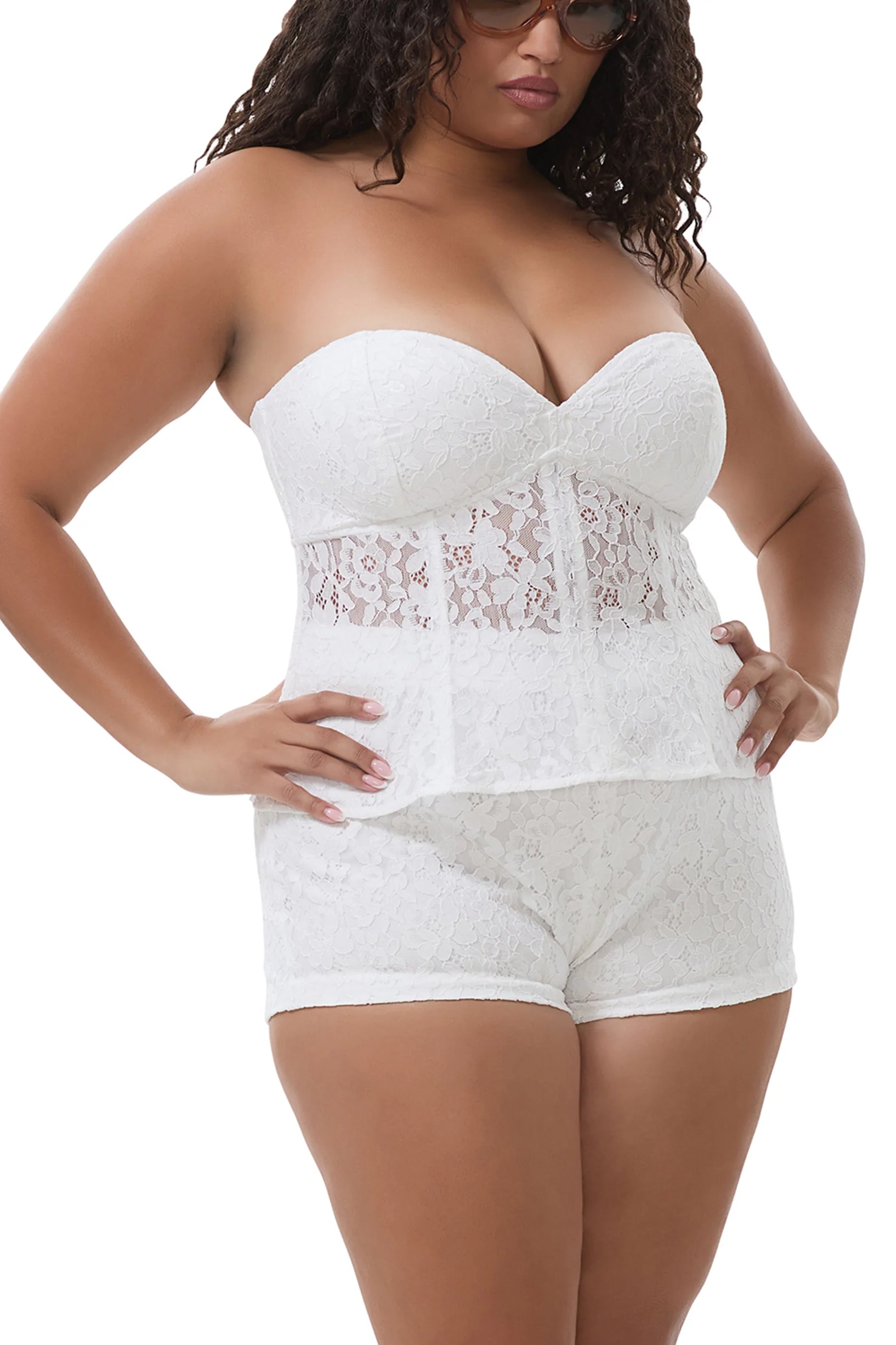 Torri Top - Bright White Lace - Image 6