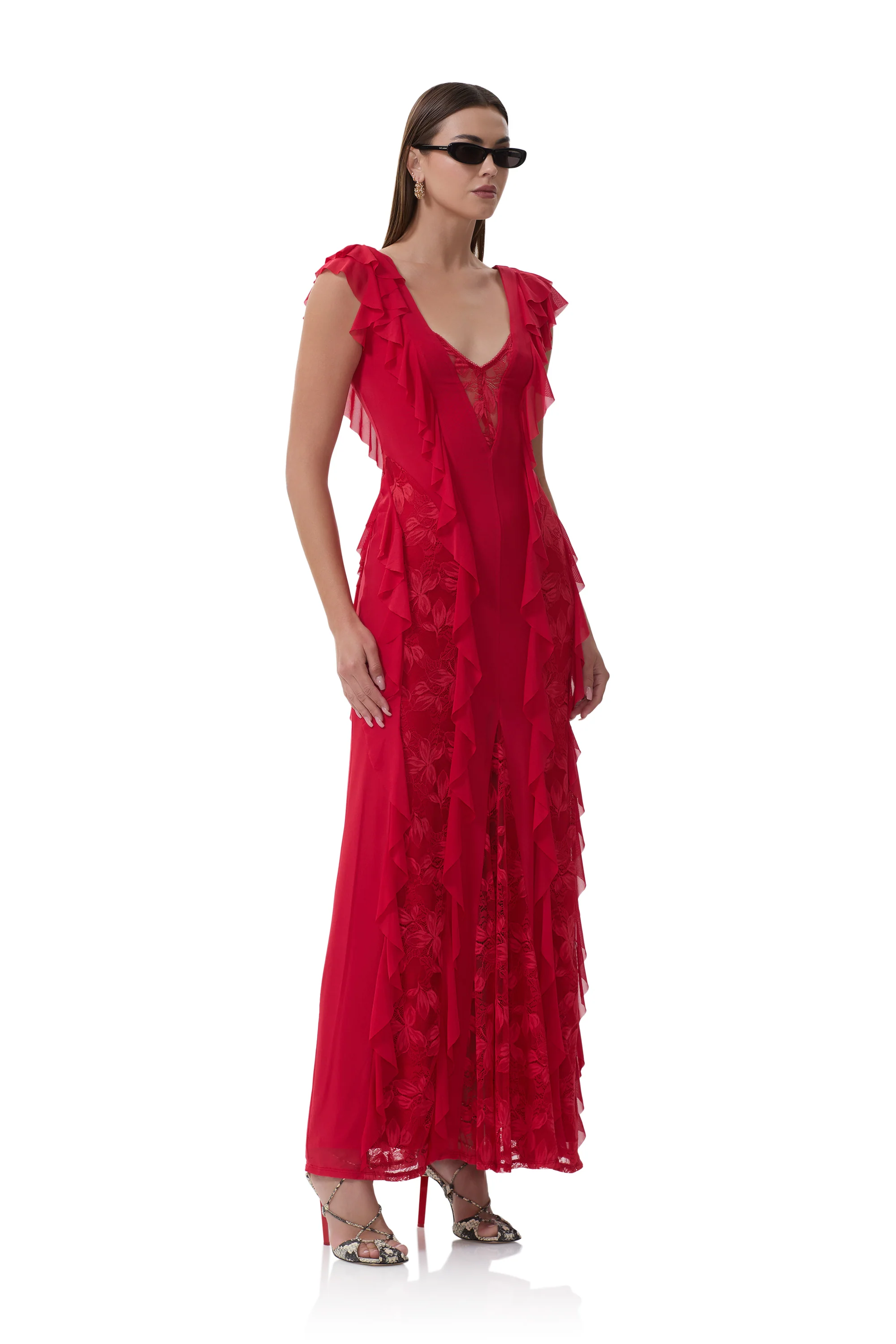 Trista Dress - Kiss Red - Image 3