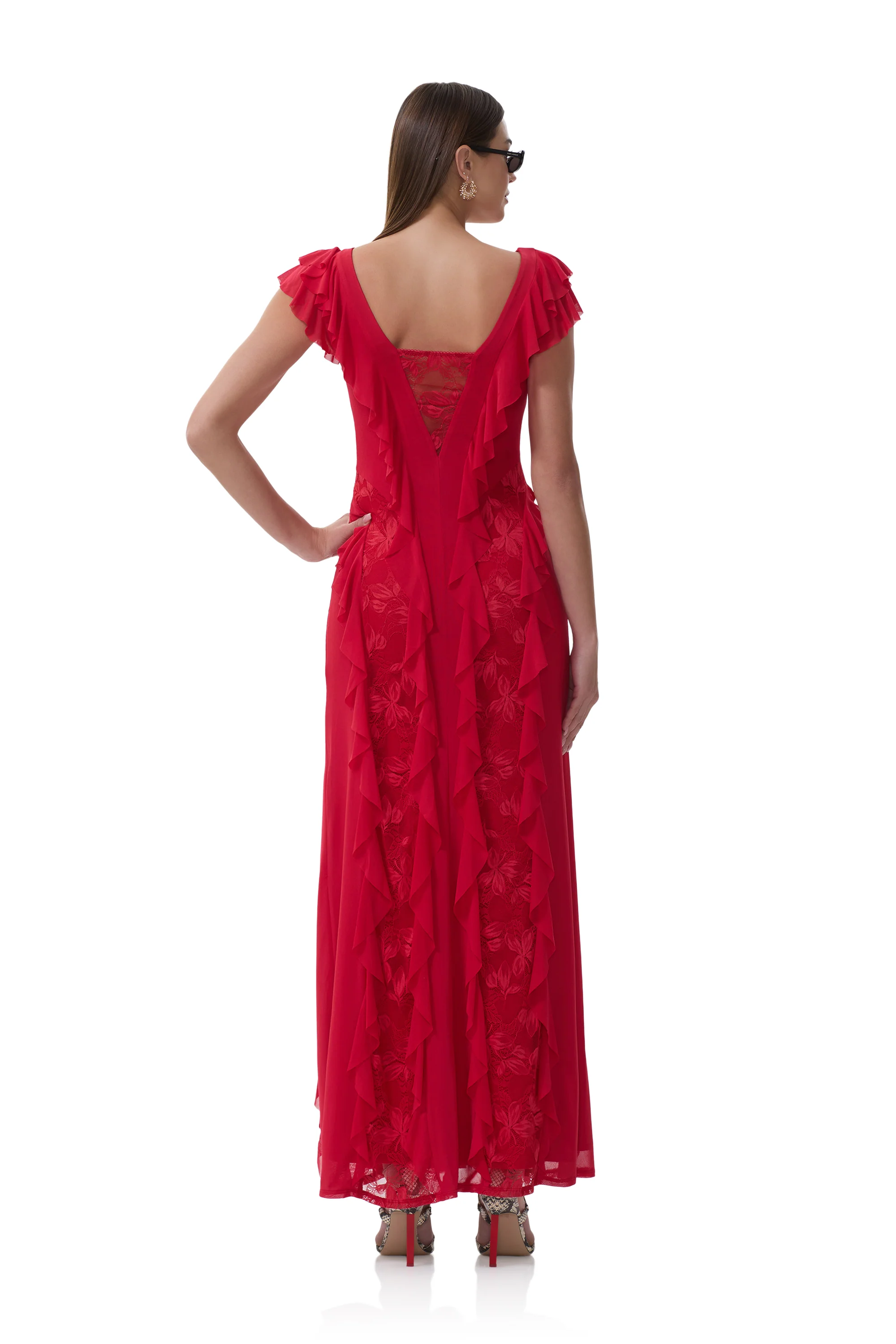 Trista Dress - Kiss Red - Image 4