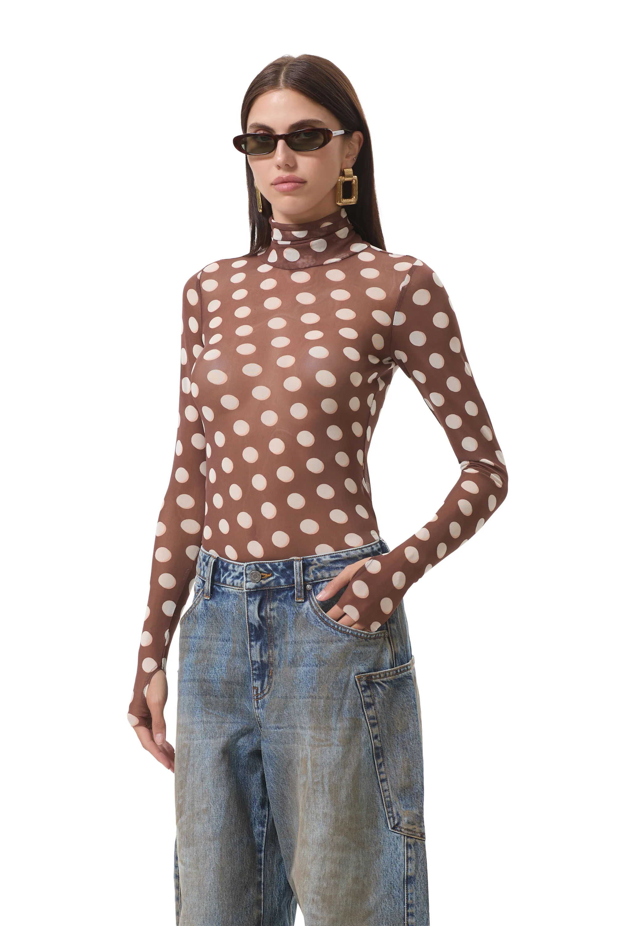 Zadie Top - Chocolate Halo Dot - Image 3