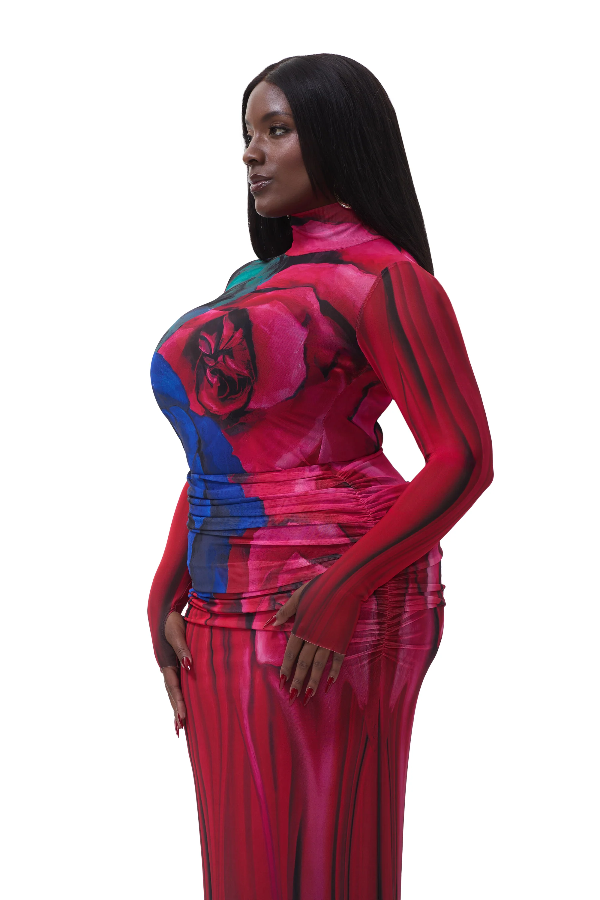 Zadie Top - Multi Blur Rose - Image 4