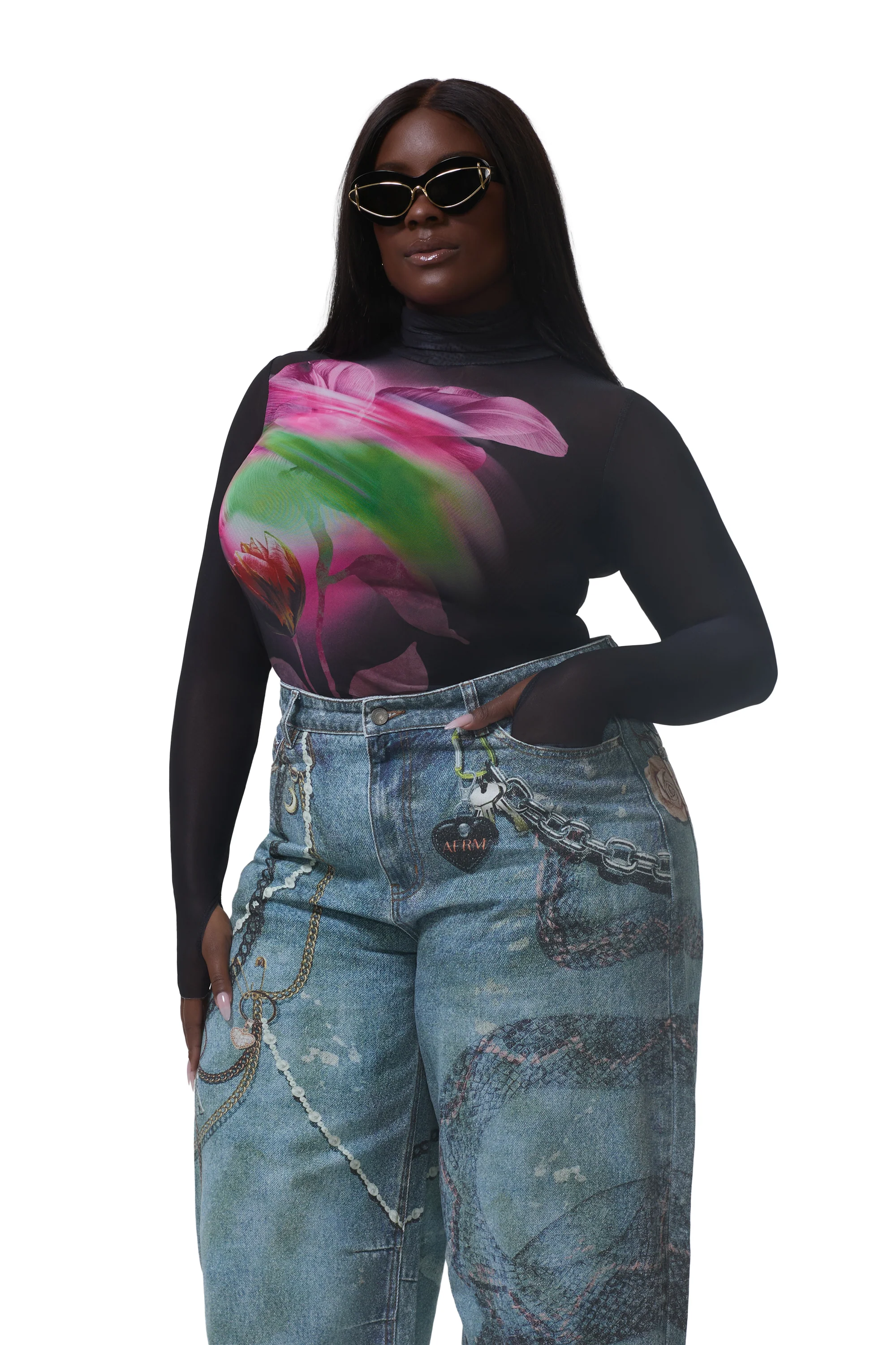Zadie Top - Pink Peony Blur - Image 6