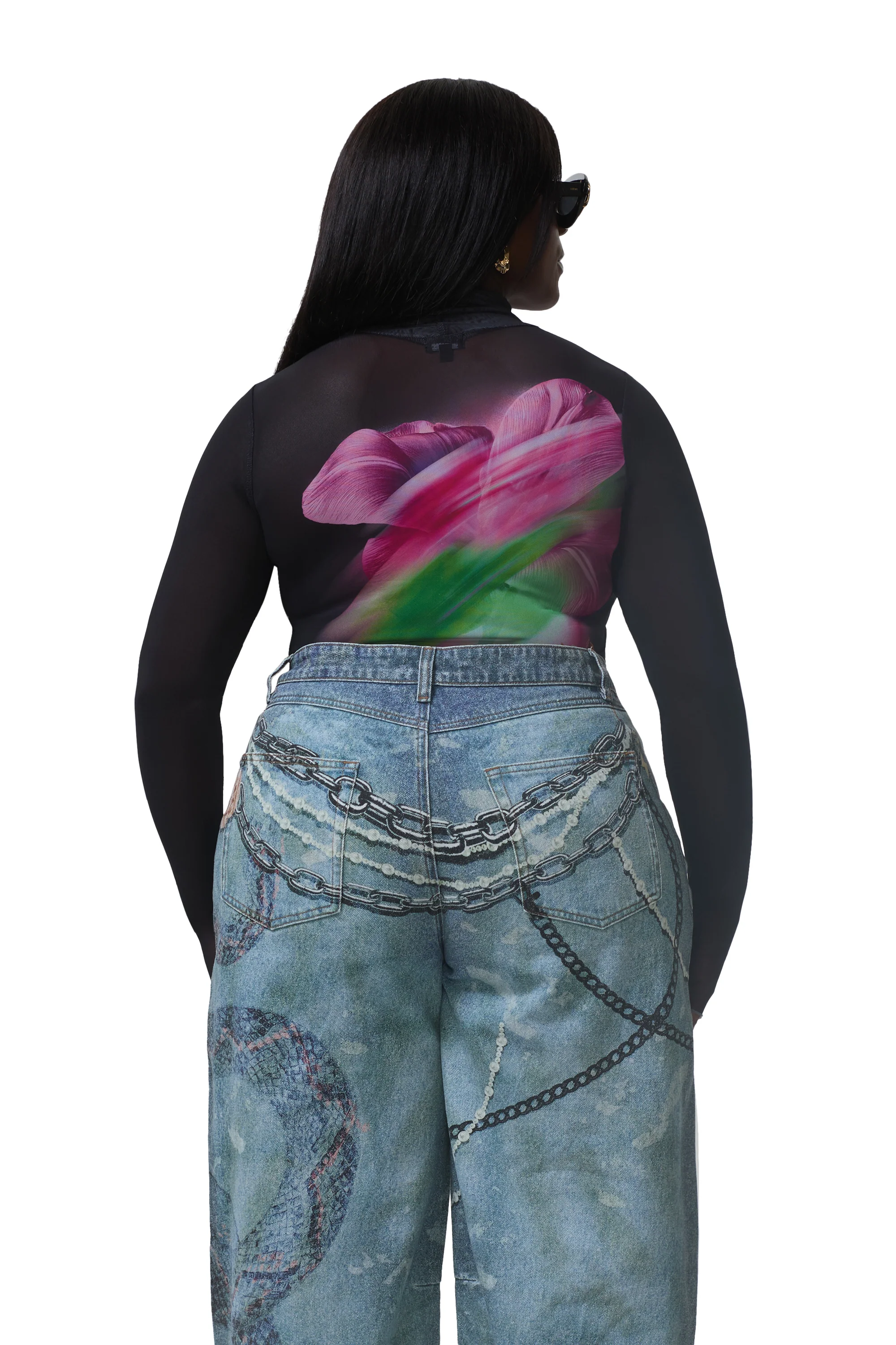 Zadie Top - Pink Peony Blur - Image 8